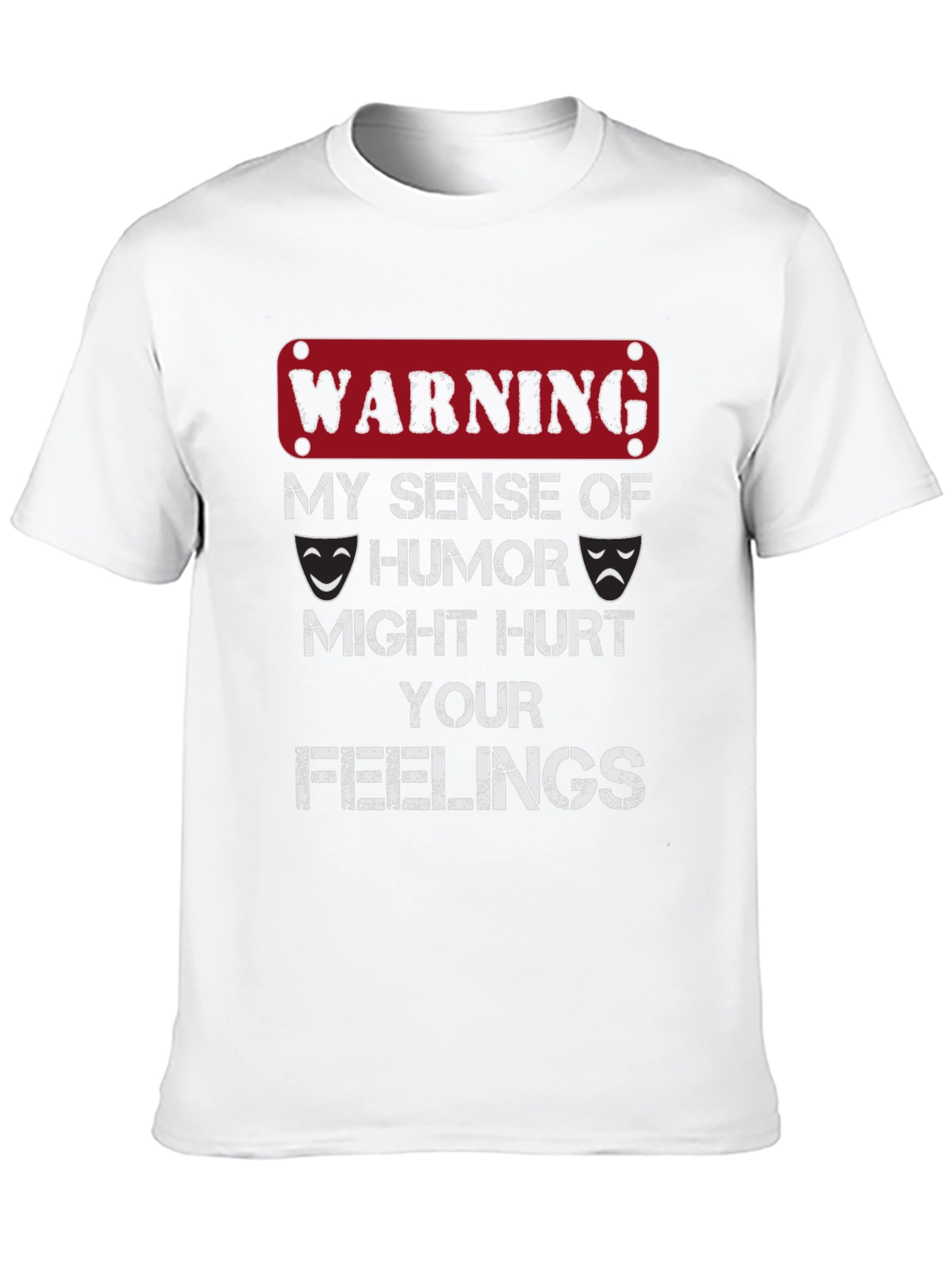 Black Warning Sense of Humor T-Shirt view 10