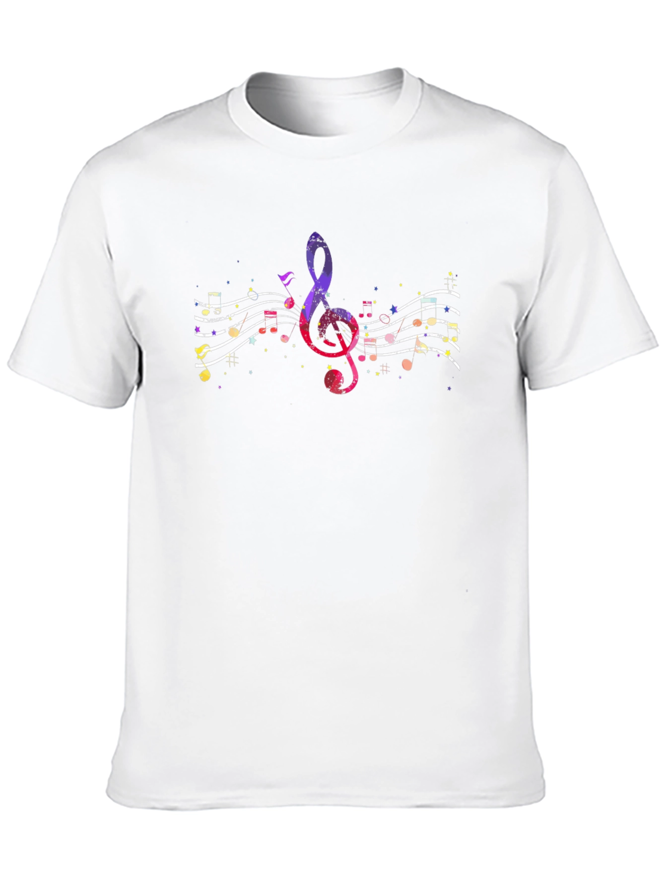 Black Musical Note Graphic Tee - Black Unisex Shirt view 10