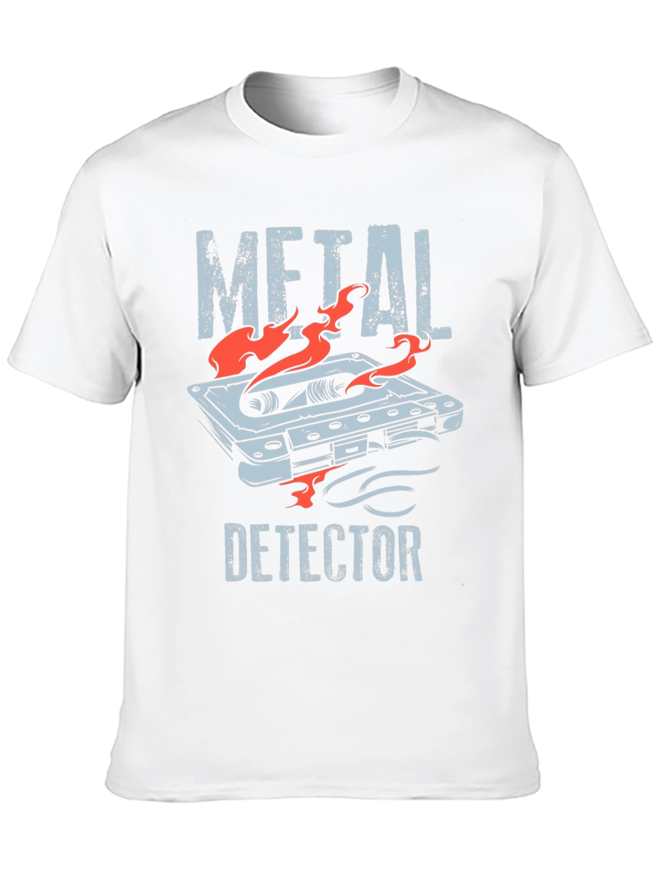 Black Metal Detector Cassette Tape Graphic T-Shirt view 10