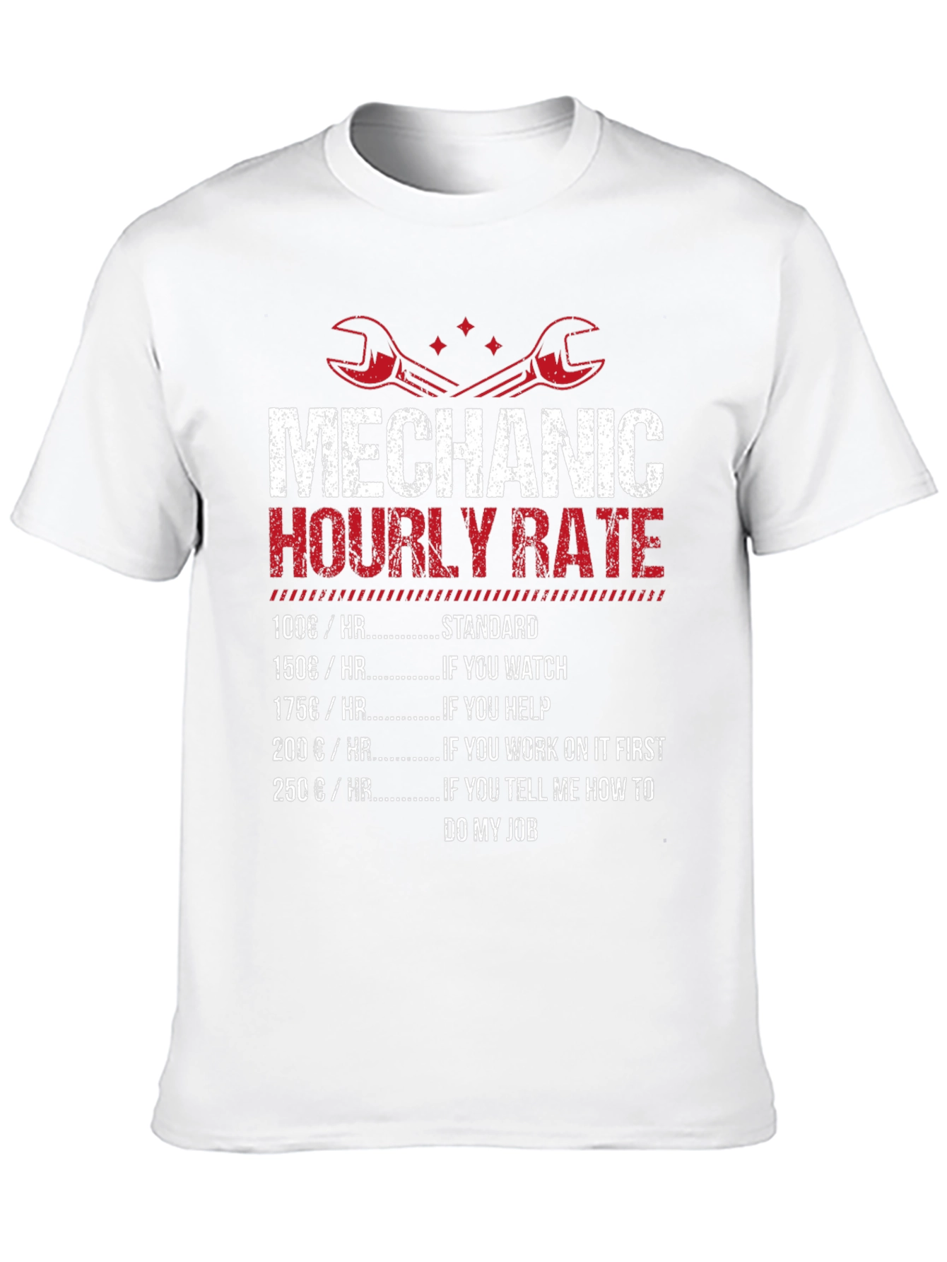 Black Mechanic Hourly Rate Black T-Shirt view 10