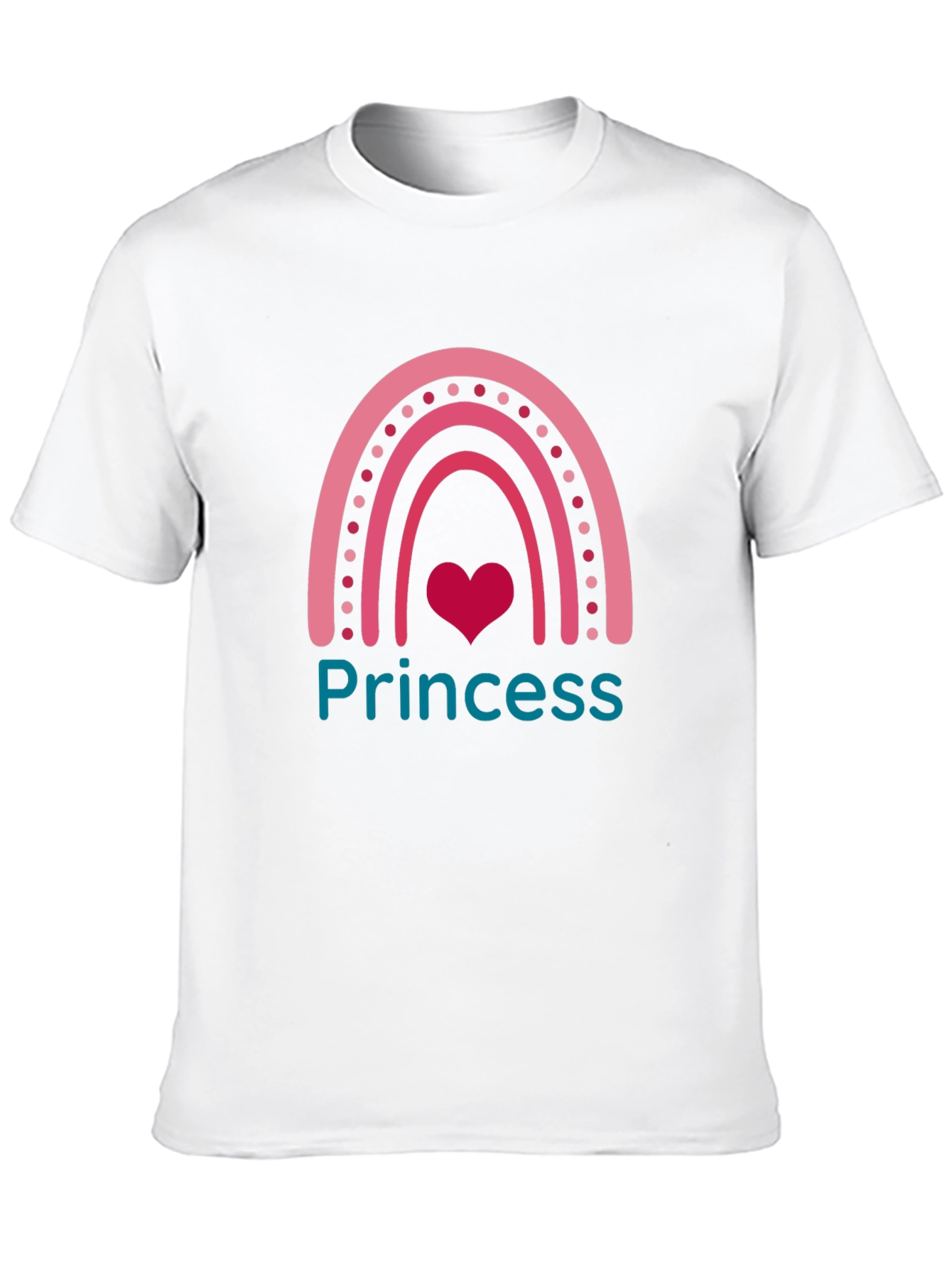 Black Princess Rainbow Heart T-Shirt - Cute & Stylish! view 10
