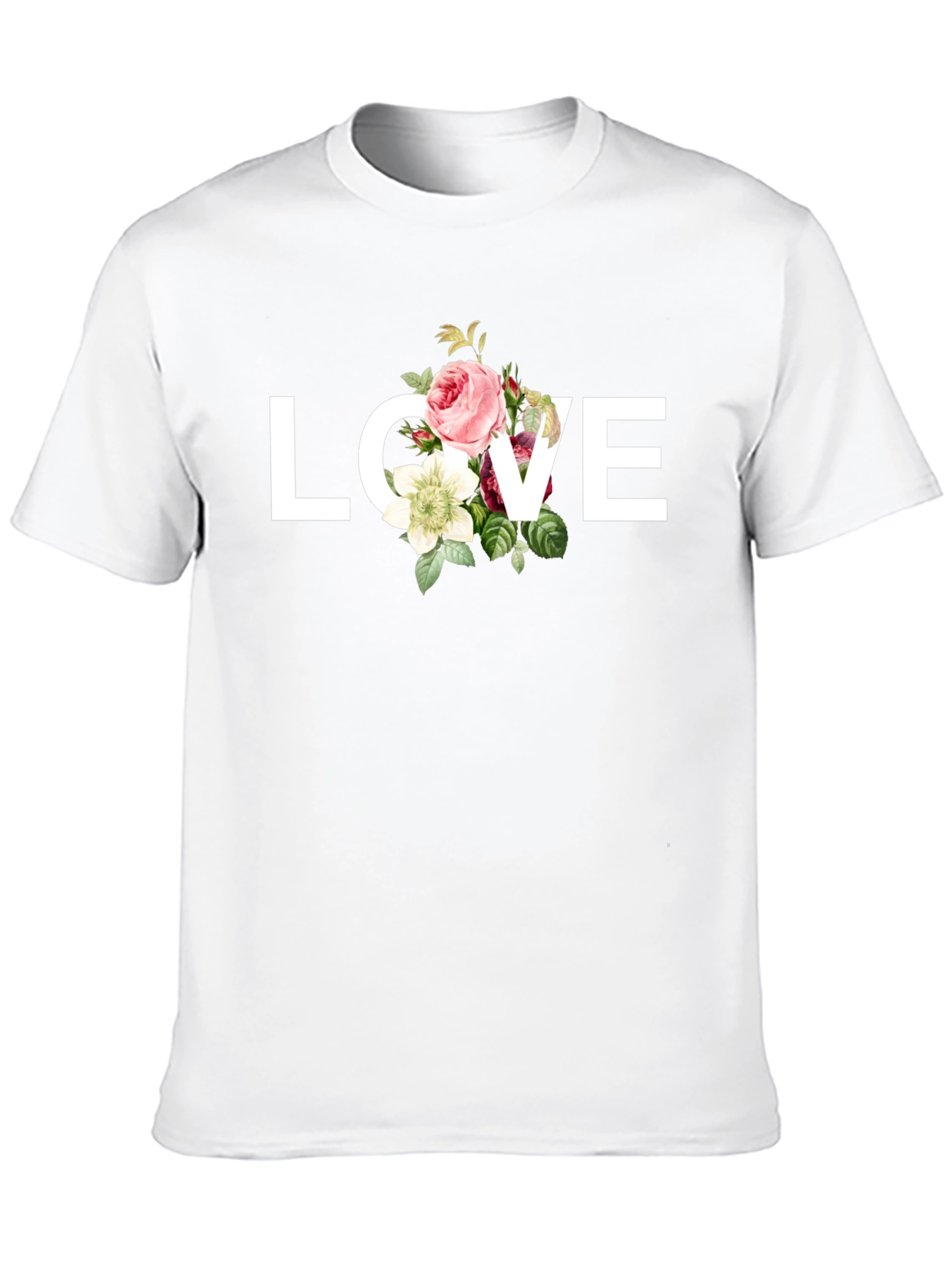 Black Floral Love Graphic T-Shirt view 10