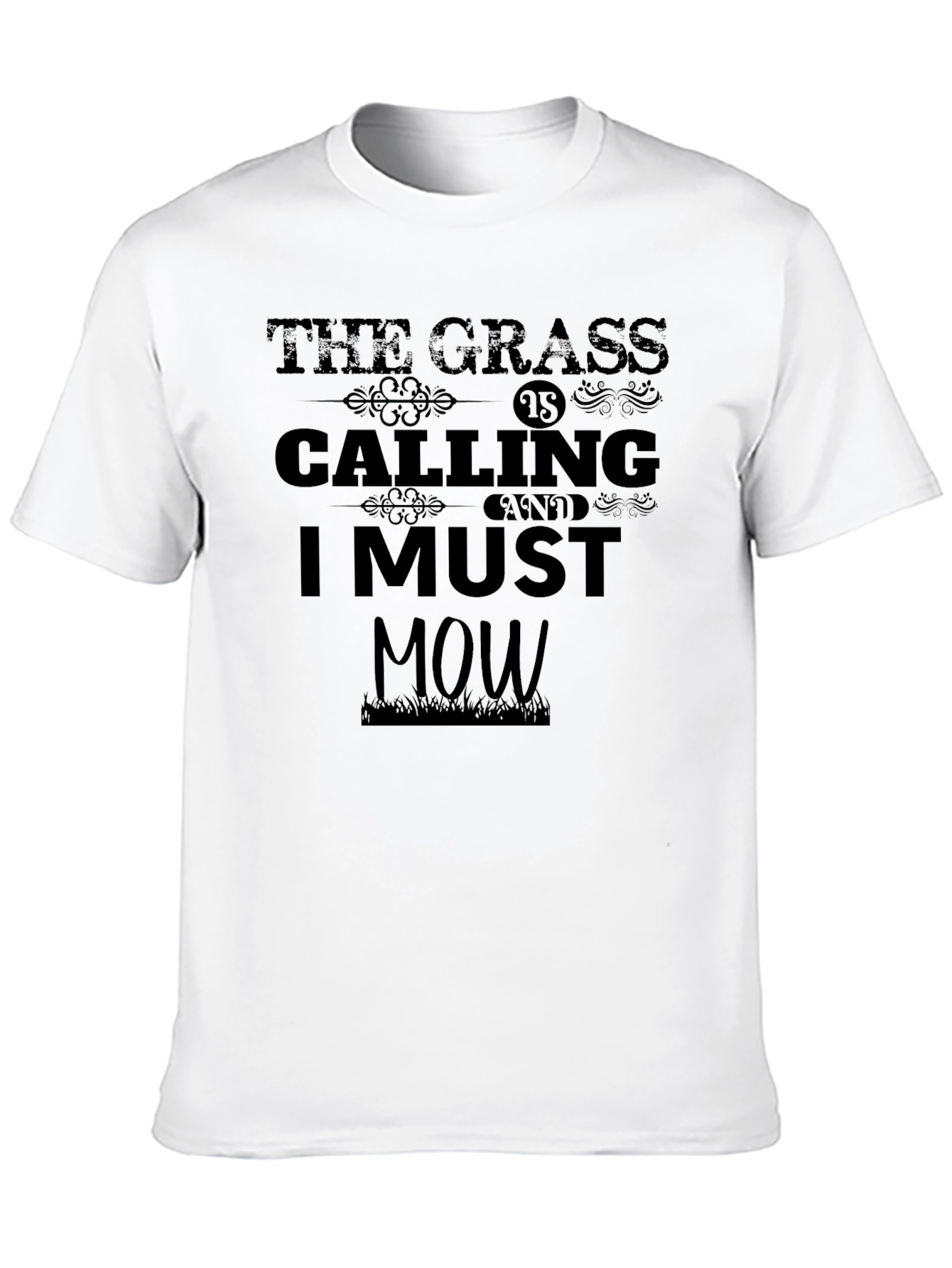 Black The Grass Is Calling T-Shirt - Lawn Mowing Humor view 10