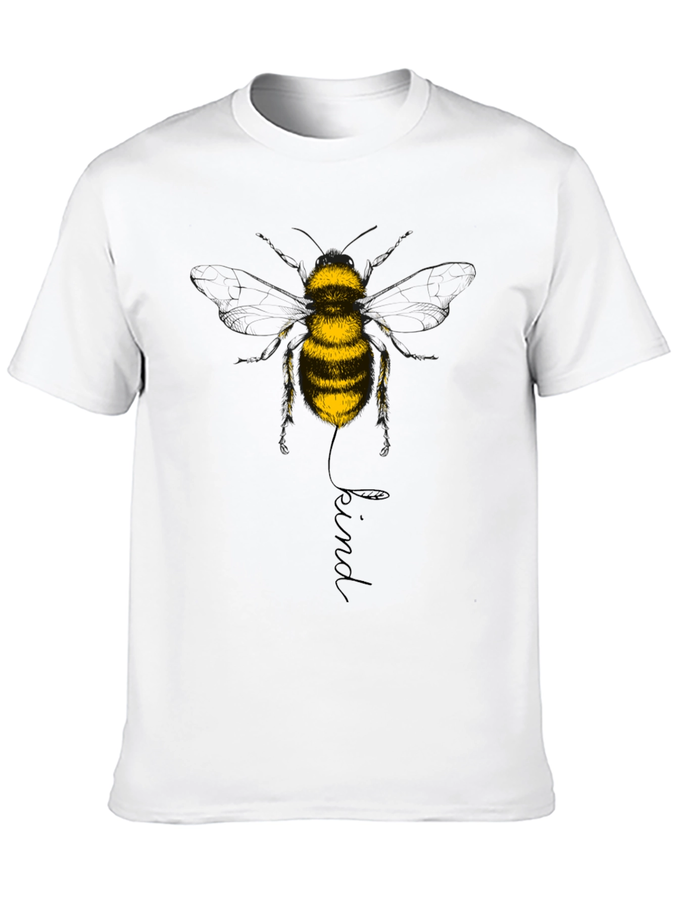 Black Bee Kind T-Shirt - Stylish Black Tee view 10