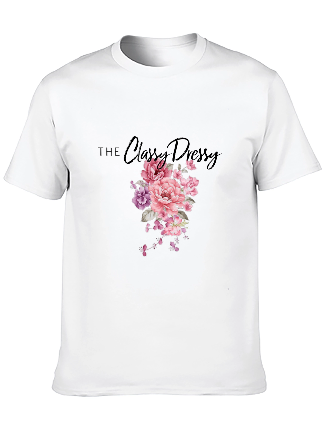 Black Floral Print Black T-Shirt view 10