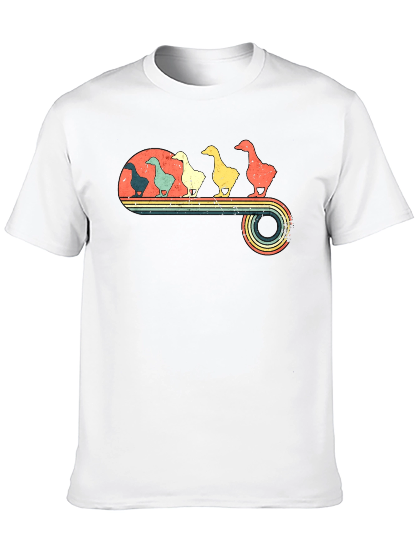 Black Retro Duck T-Shirt - Vintage Style Bird Lover Tee view 10