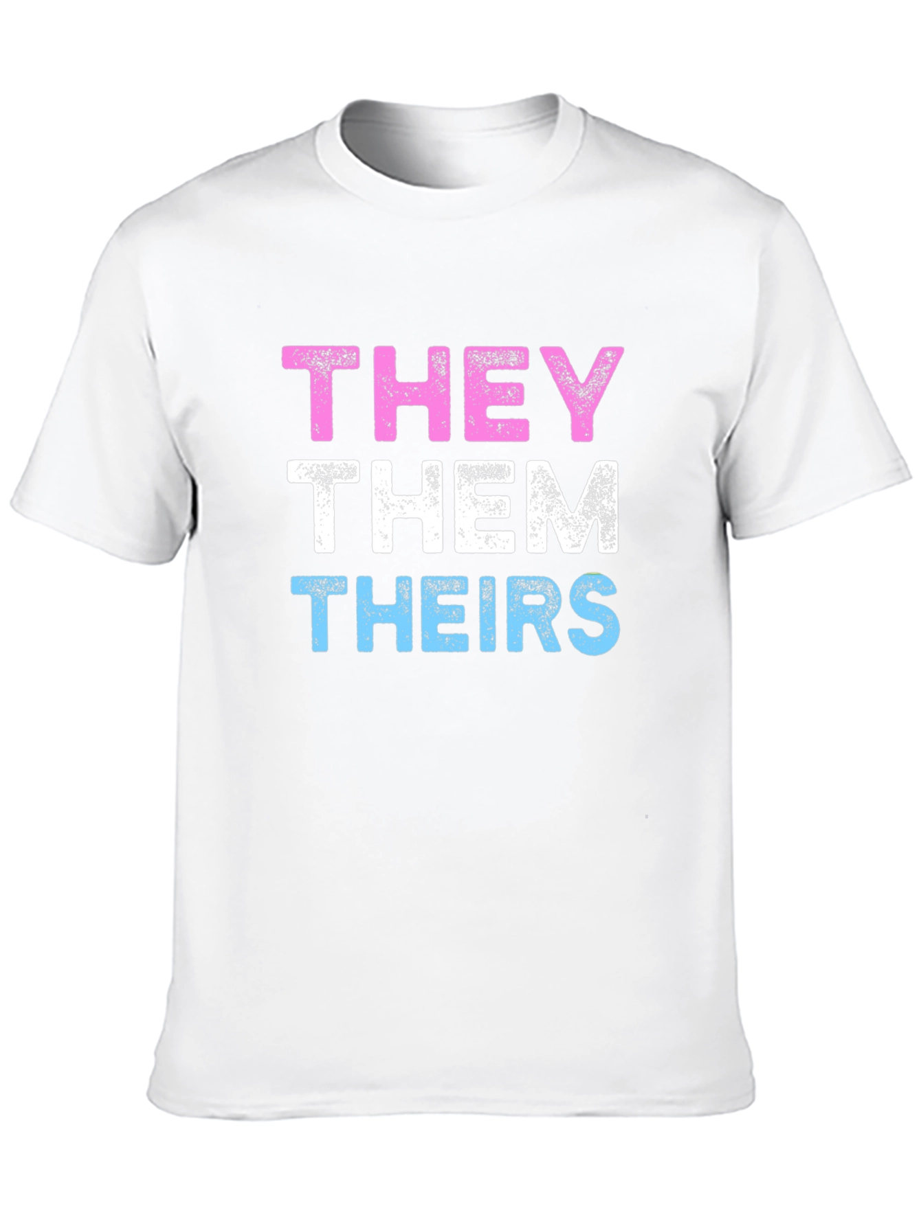Black THEY THEM THEIRS Pronoun Pride T-Shirt view 10