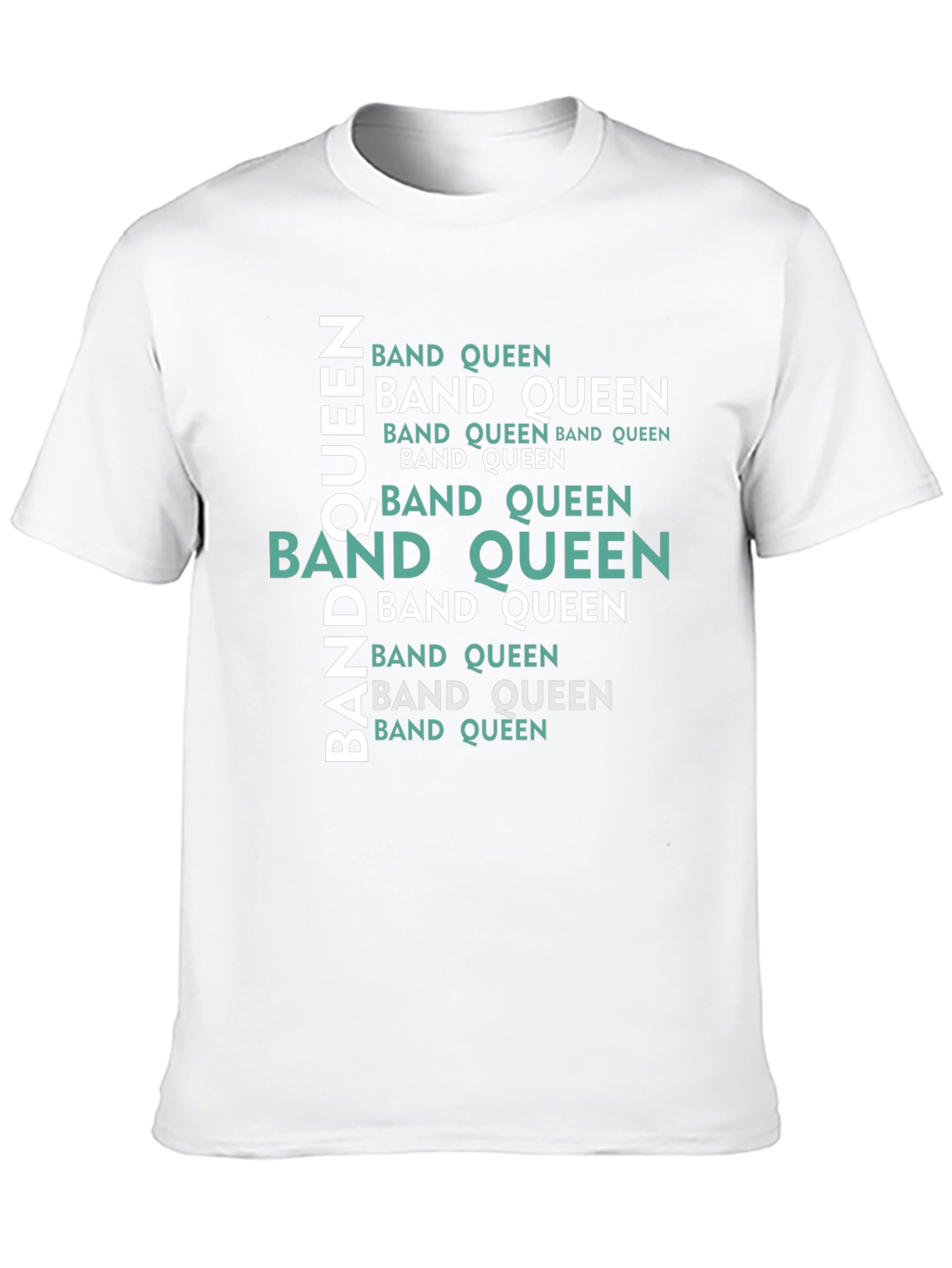 Black Band Queen Graphic Tee - Black Cotton Comfort view 10