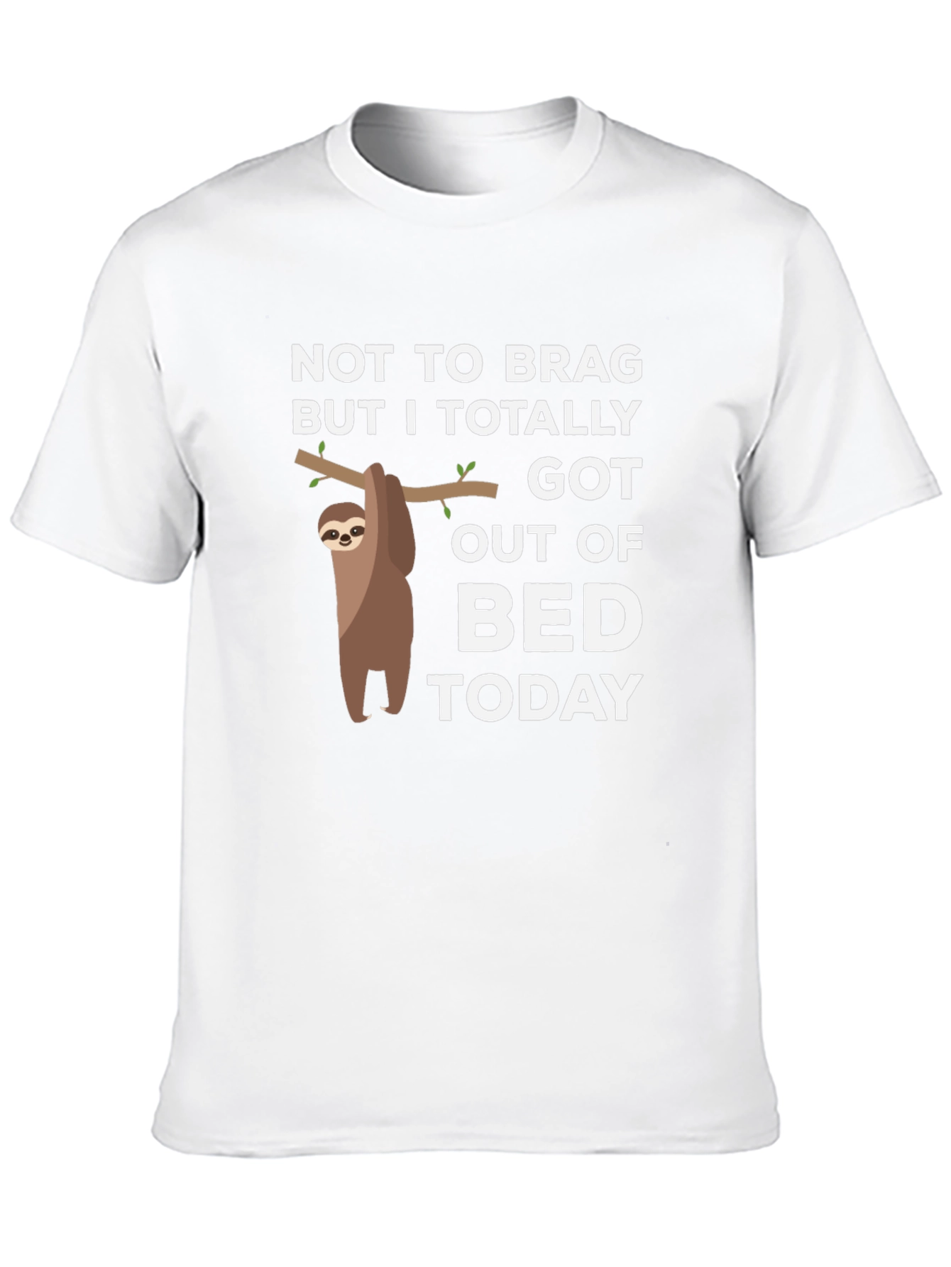 Black Sloth Got Out of Bed T-Shirt - Funny Lazy Tee view 10