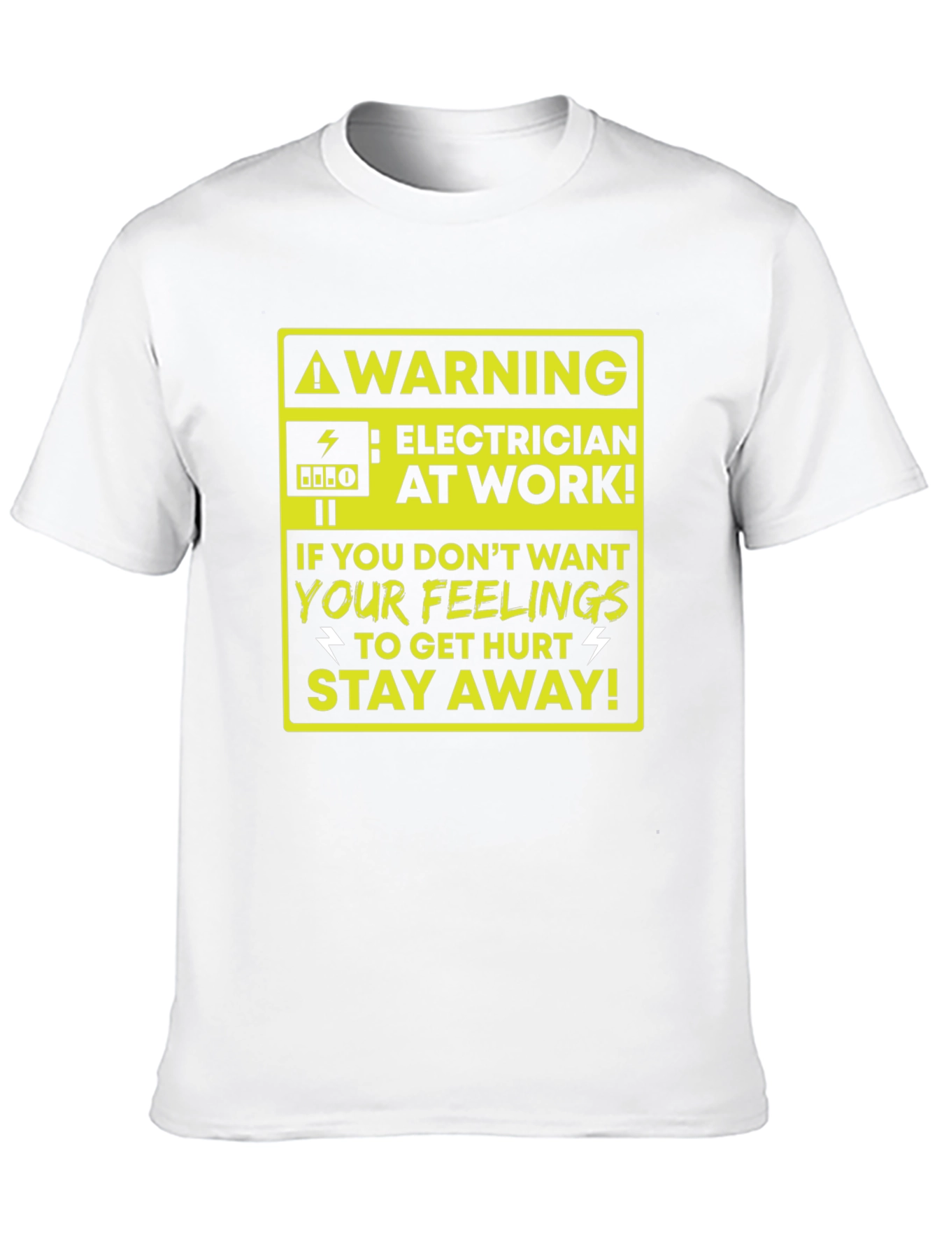 Black Electrician at Work Funny Warning T-Shirt view 10