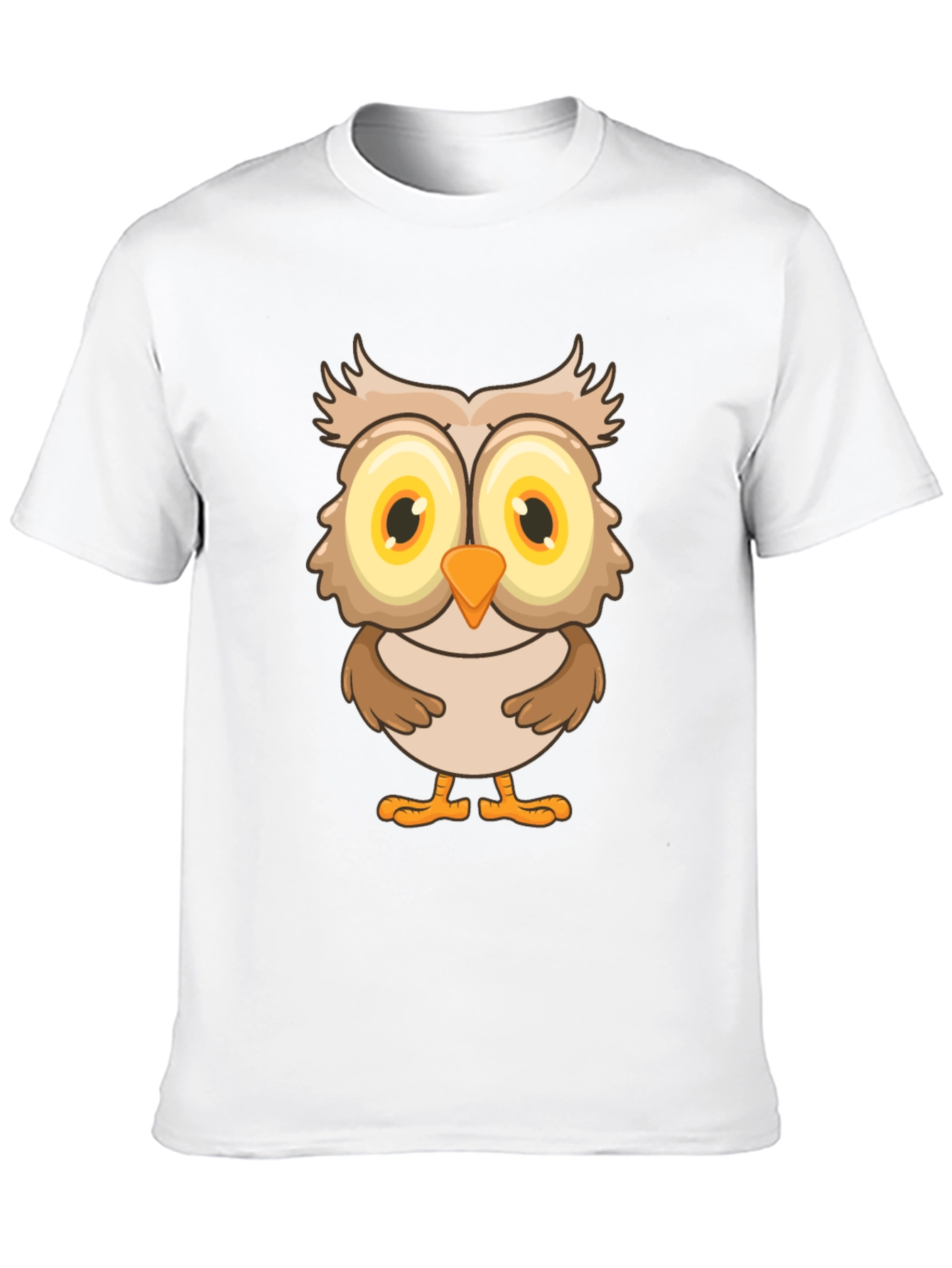 Black Owl Graphic Print T-Shirt - Black Cotton Tee view 10