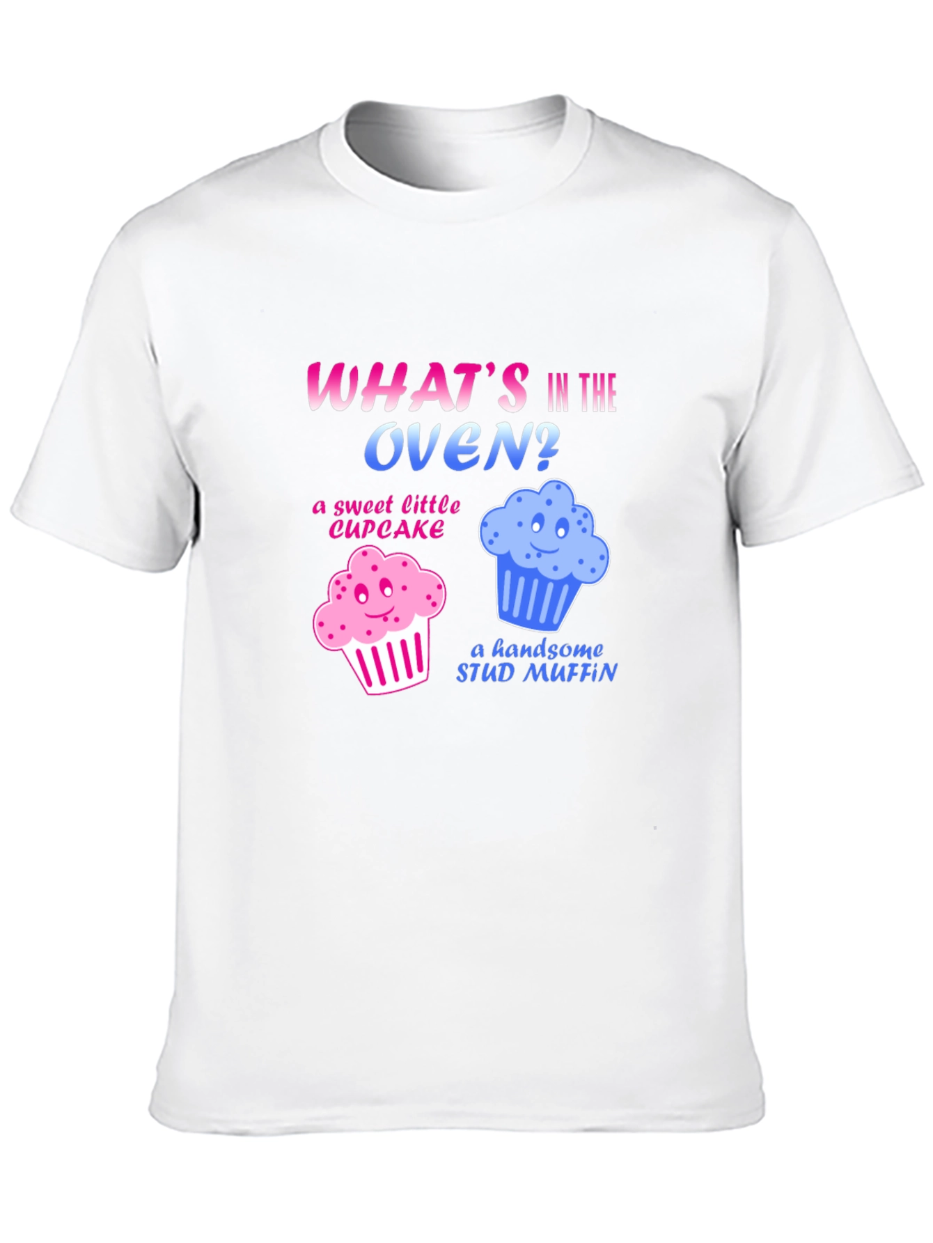 Black What's in the Oven? Gender Reveal T-Shirt view 10