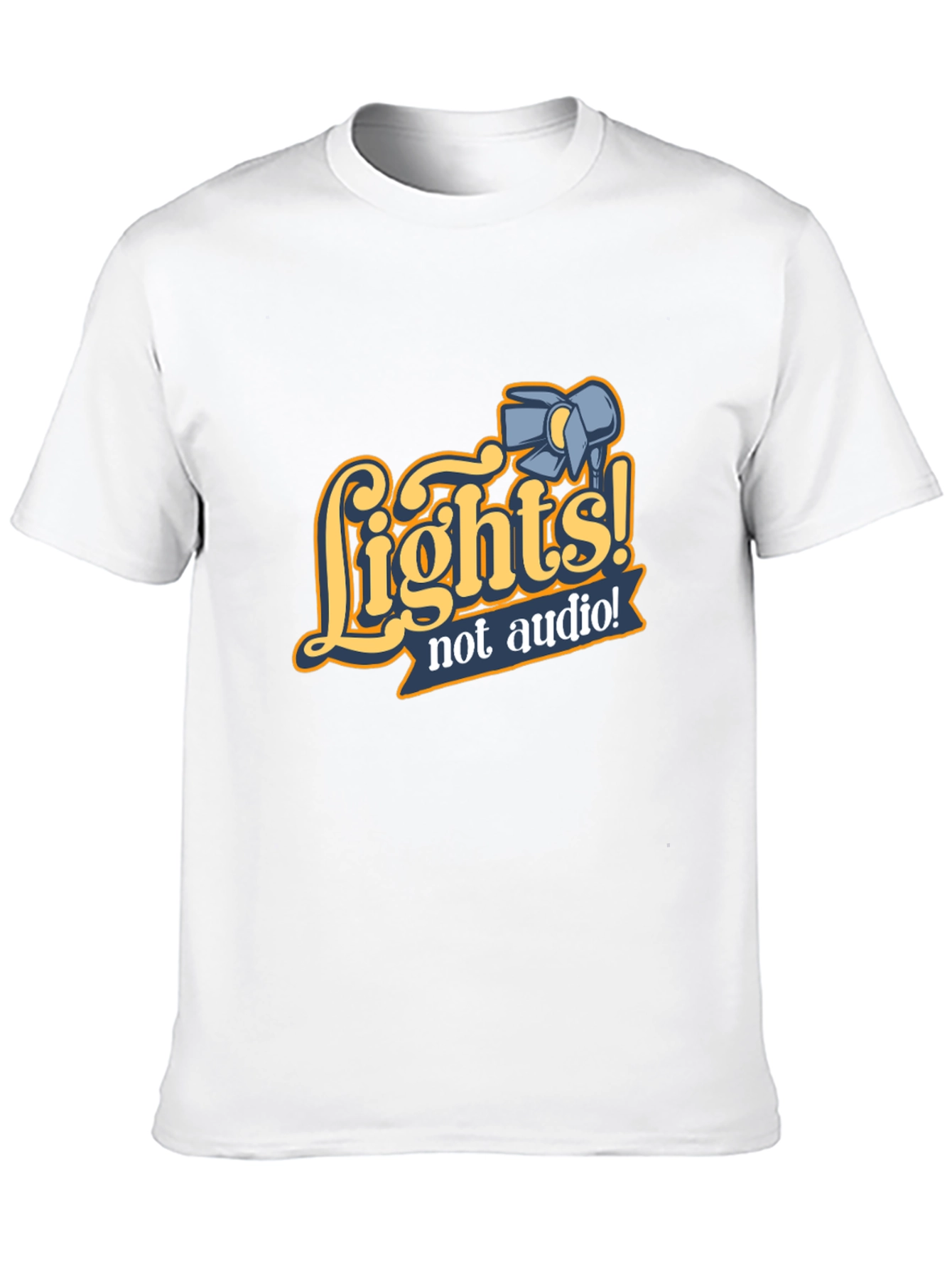 Black Lights! Not Audio! Black Crew Neck T-Shirt view 10