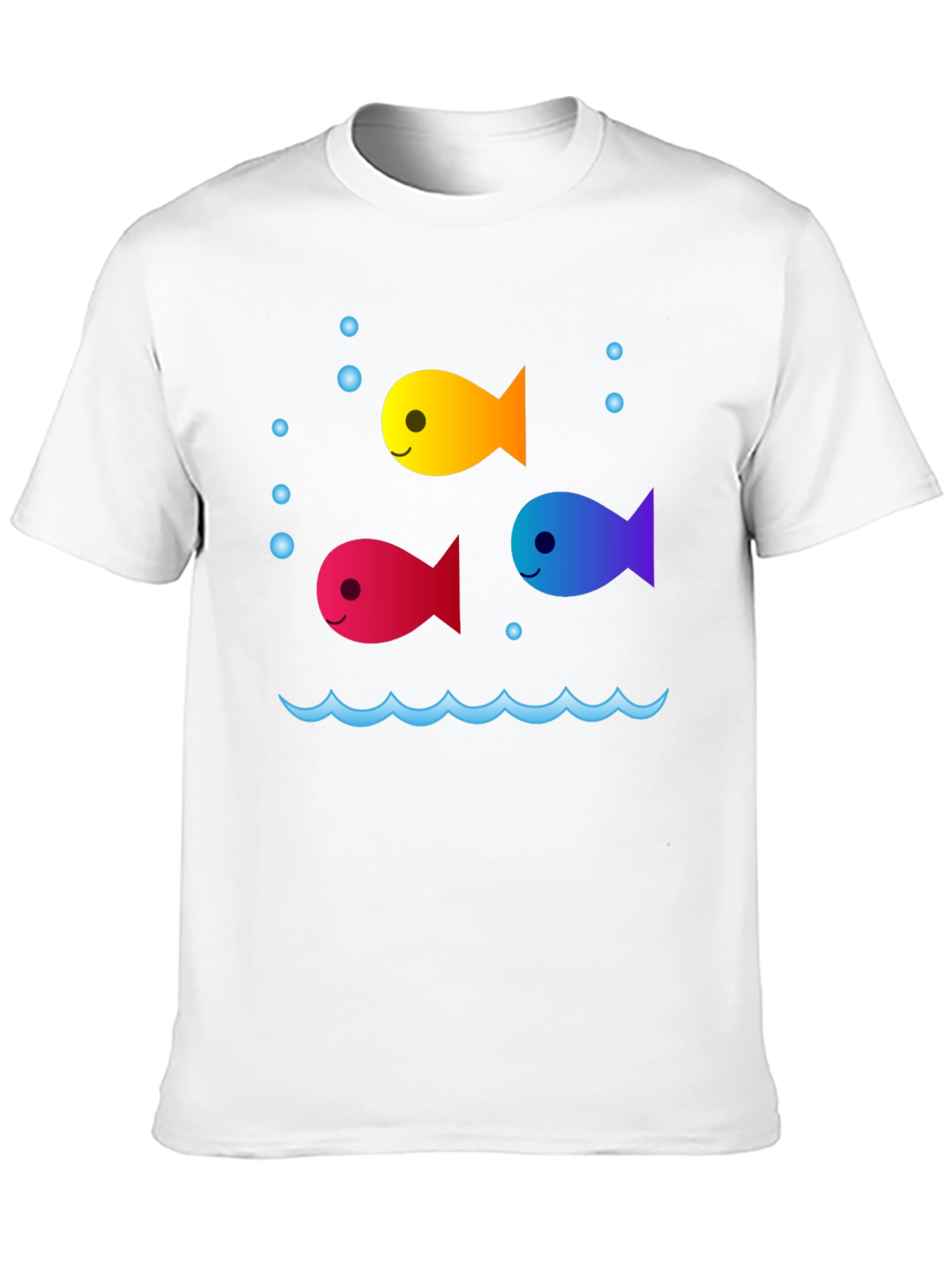 Black Whimsical Fish Graphic Tee - Black Cotton Comfort view 10