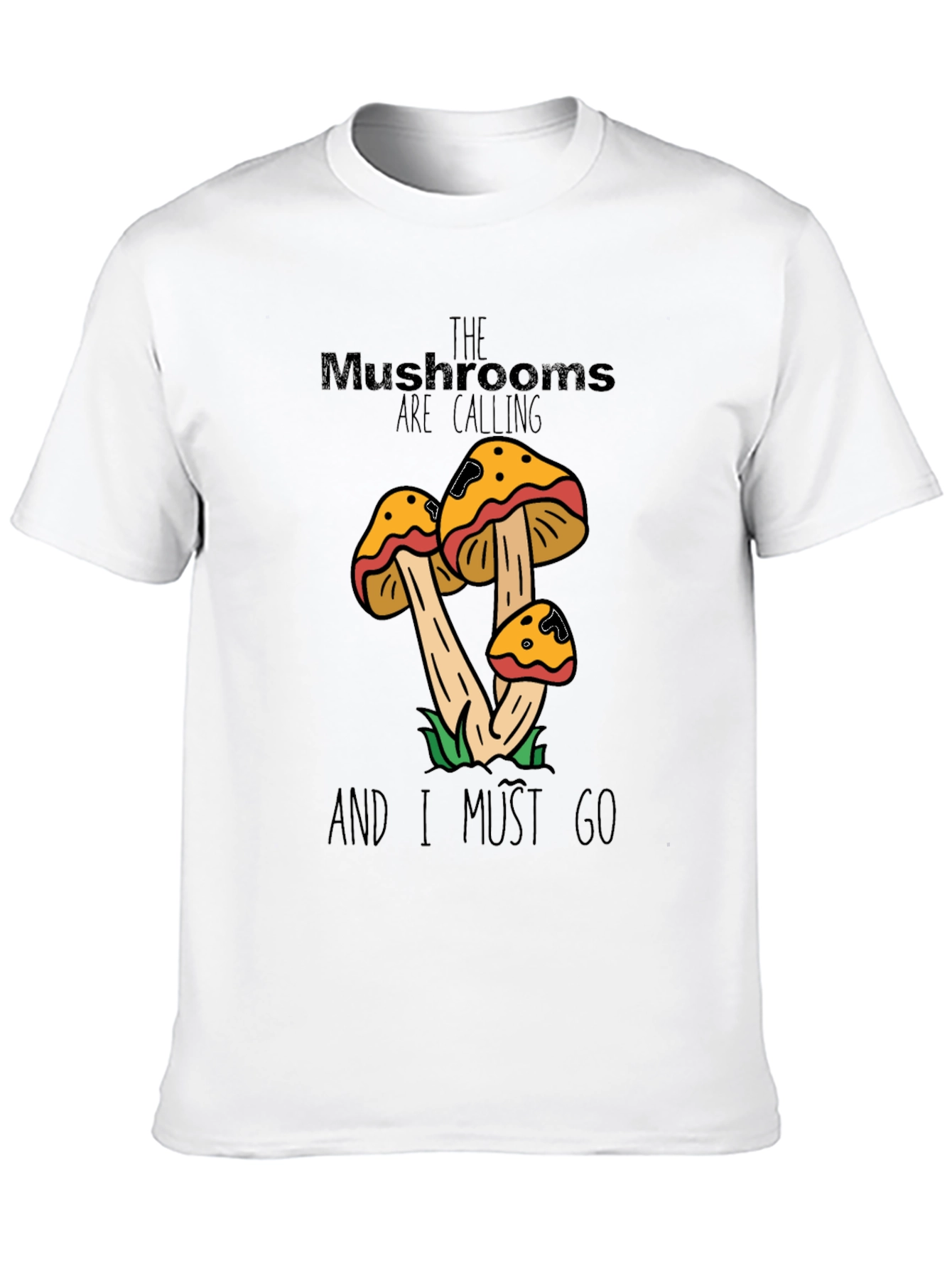 Black Mushroom Calling T-Shirt view 10