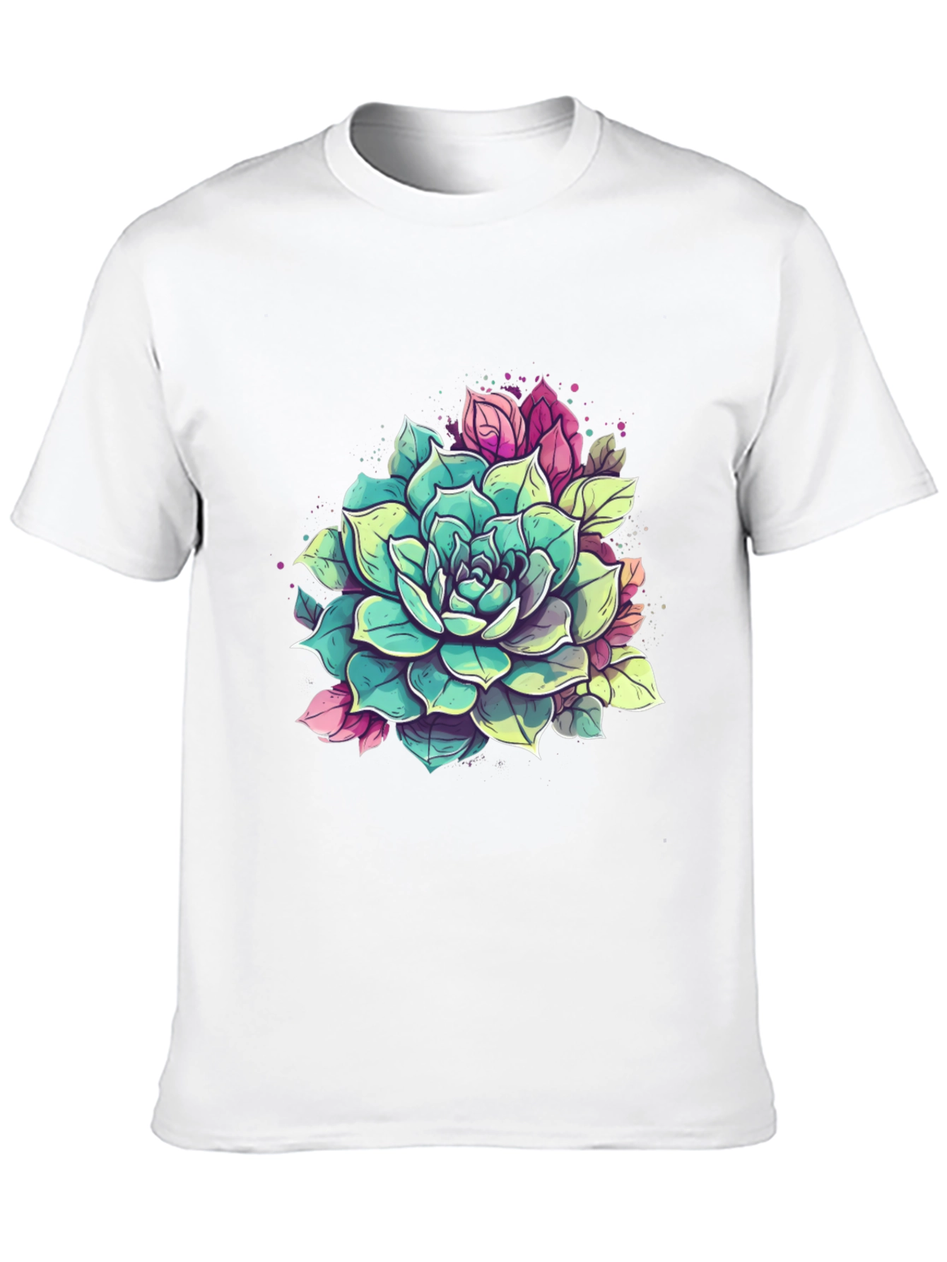 Black Succulent Graphic Tee - Black Cotton view 10