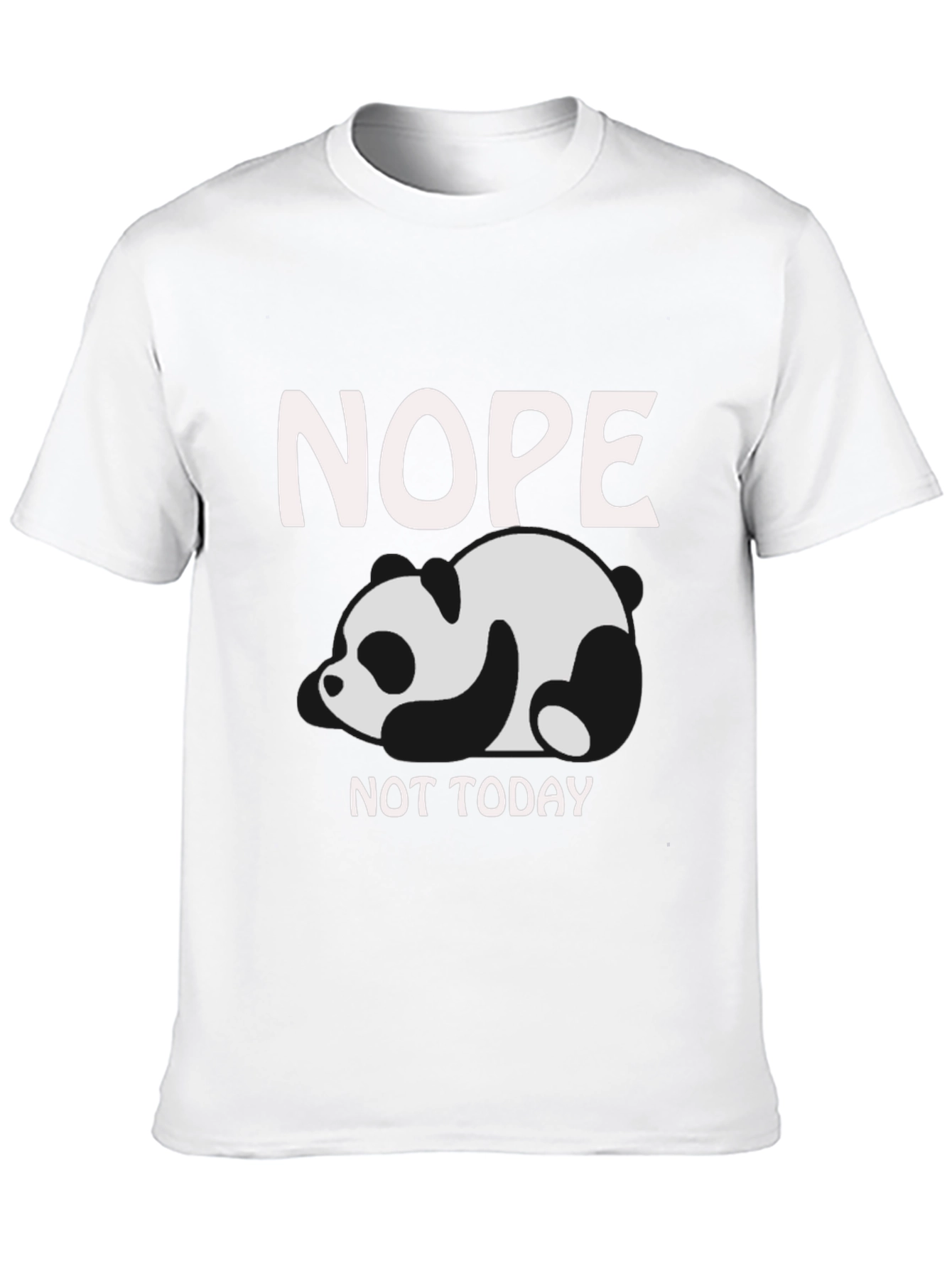 Black Nope Not Today Panda Graphic T-Shirt view 10