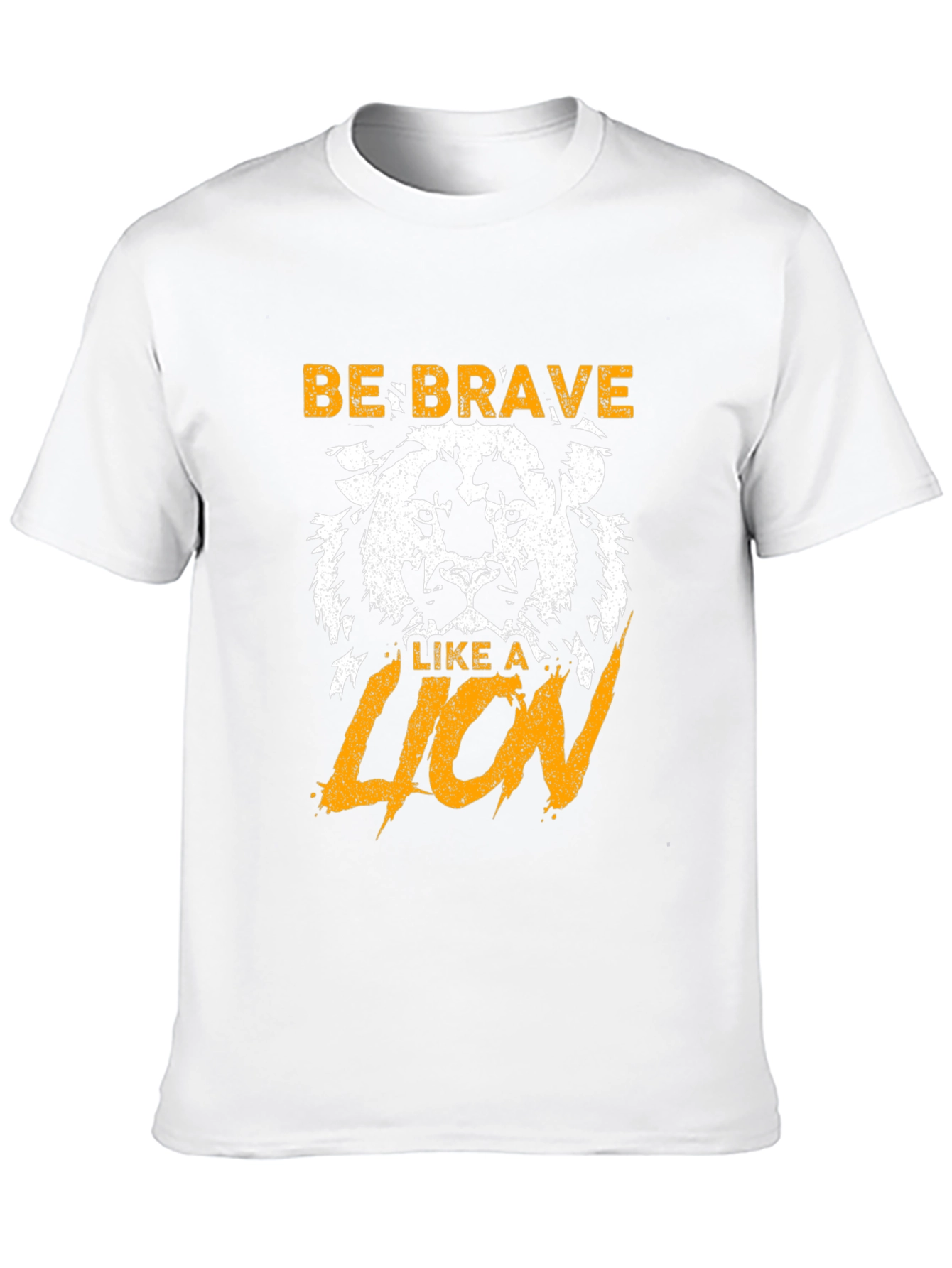 Black Be Brave Lion Graphic Tee - Black Cotton Blend view 10