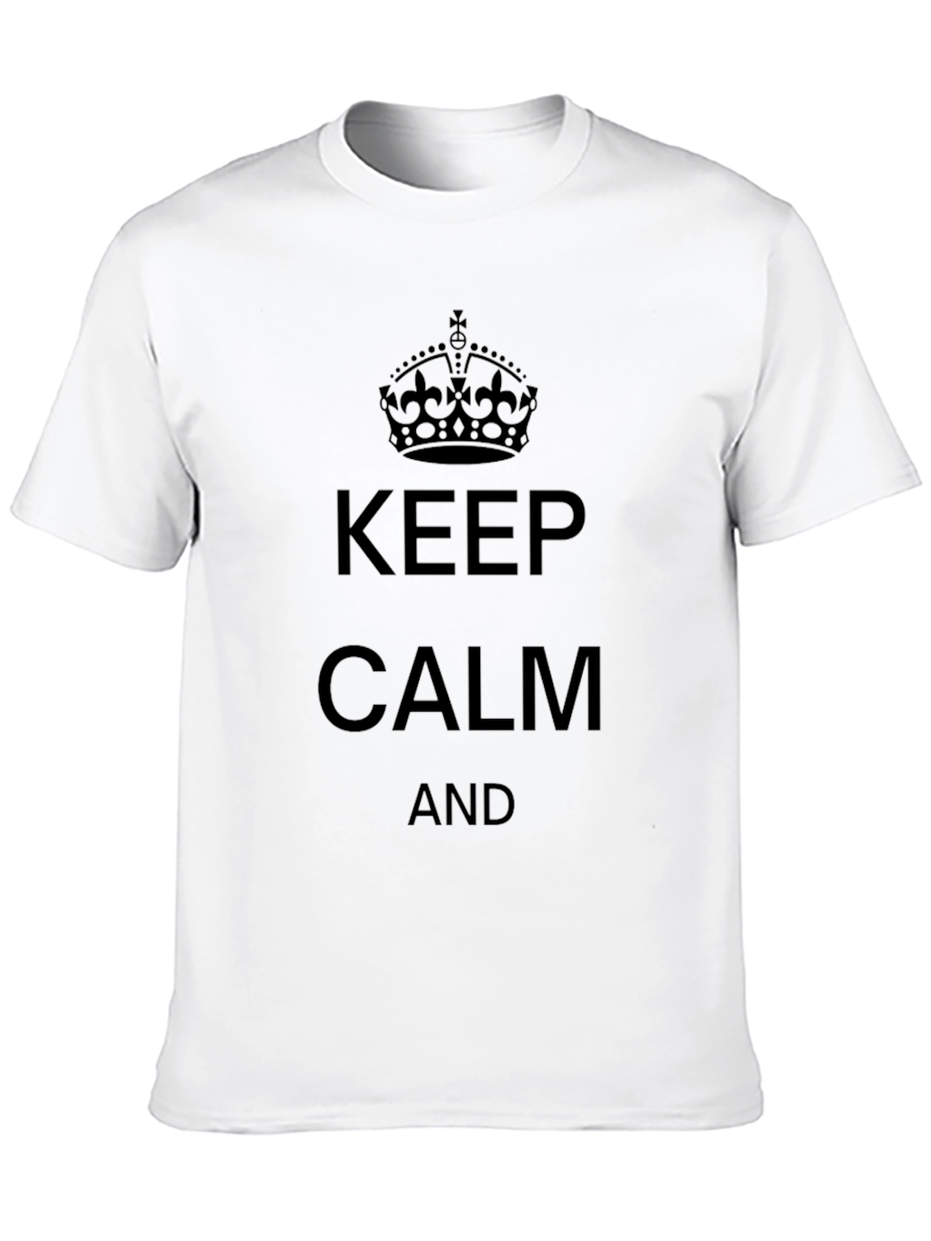 Black Keep Calm Graphic Tee - Black Cotton Blend view 10