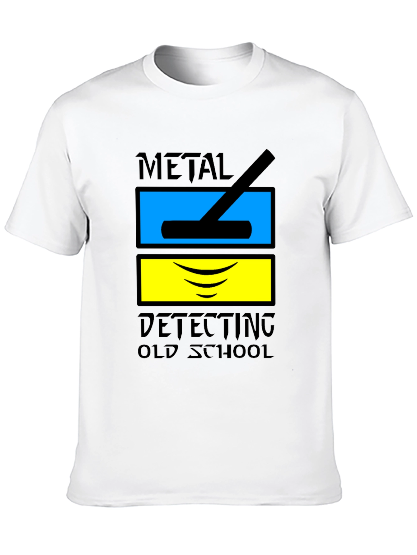 Black Metal Detecting Old School T-Shirt view 10