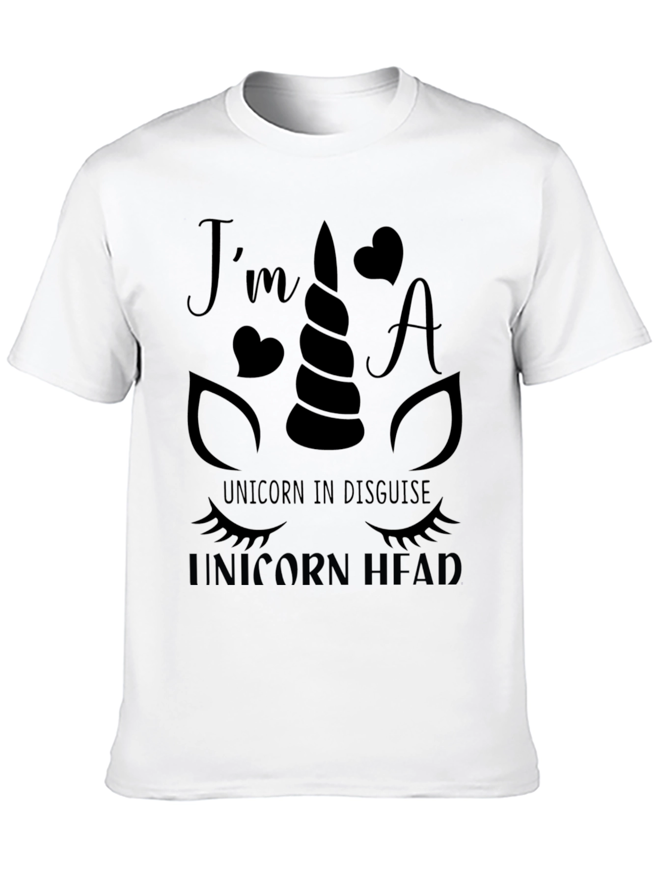 Black I'm a Unicorn in Disguise Graphic T-Shirt view 10