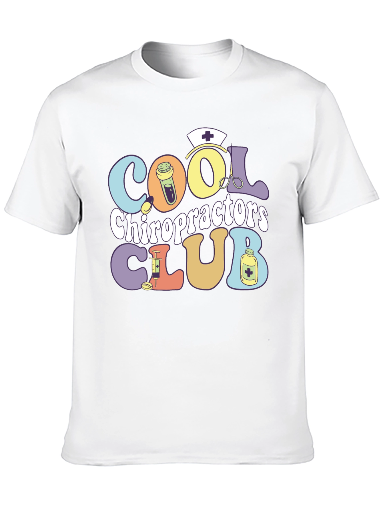 Black Cool Chiropractors Club T-Shirt view 10
