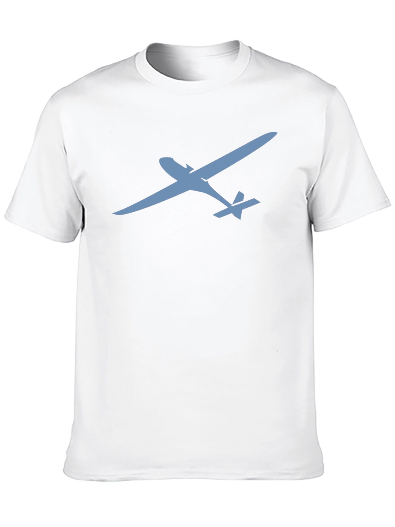 Black Black T-Shirt with Glider Airplane Design view 10