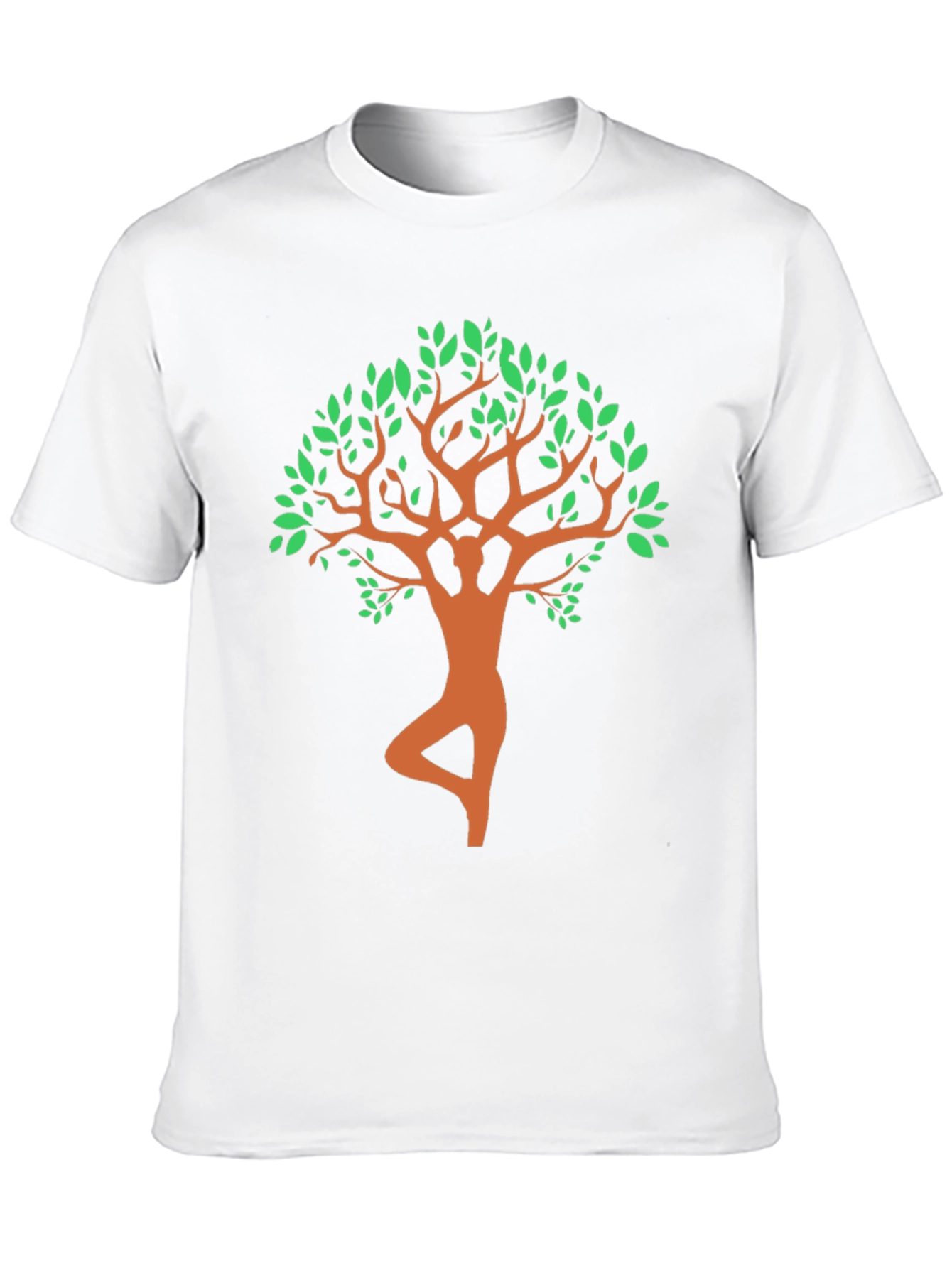Black Yoga Tree Pose Graphic Tee - Black view 10