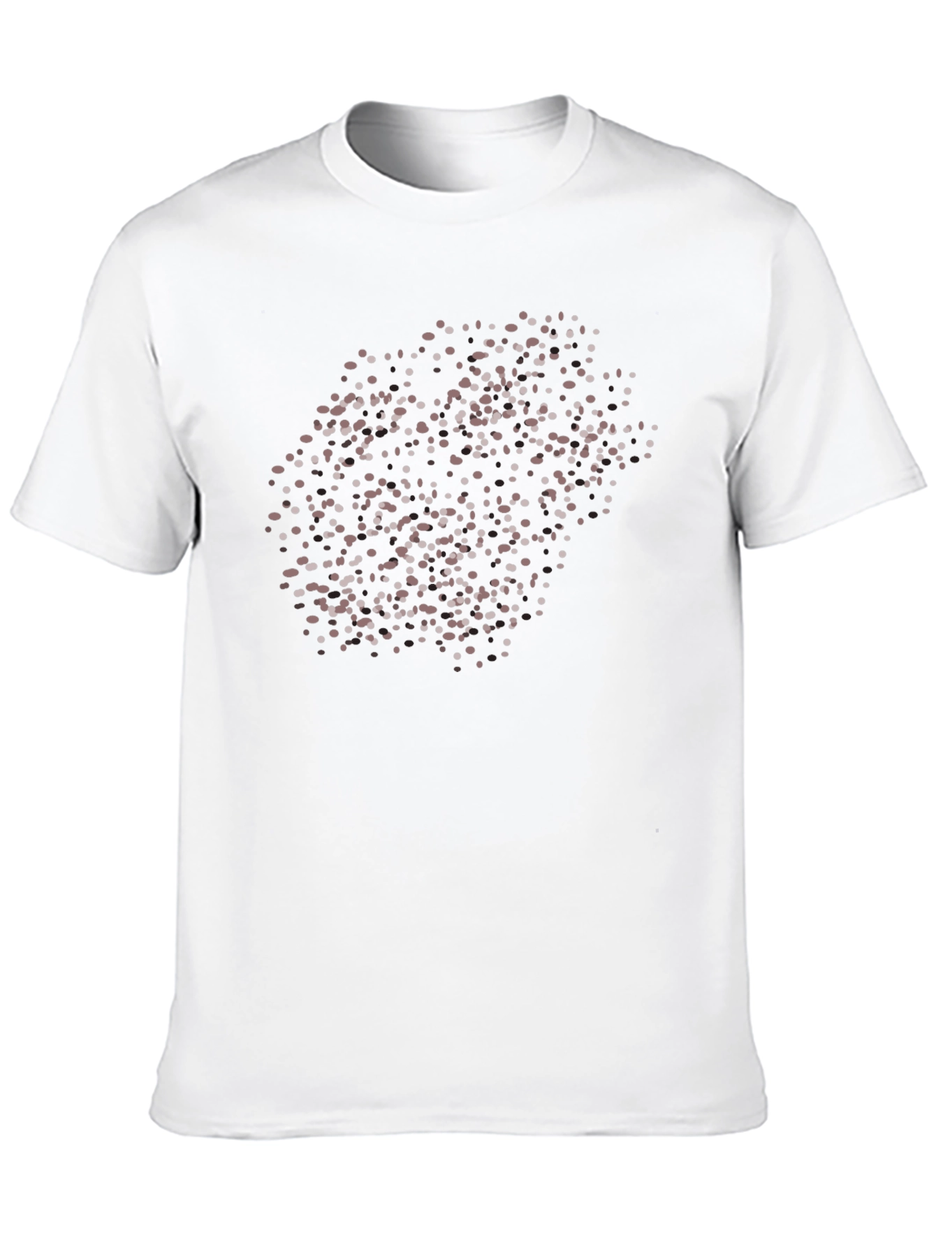 Black Abstract Dots T-Shirt - Modern Graphic Tee view 10