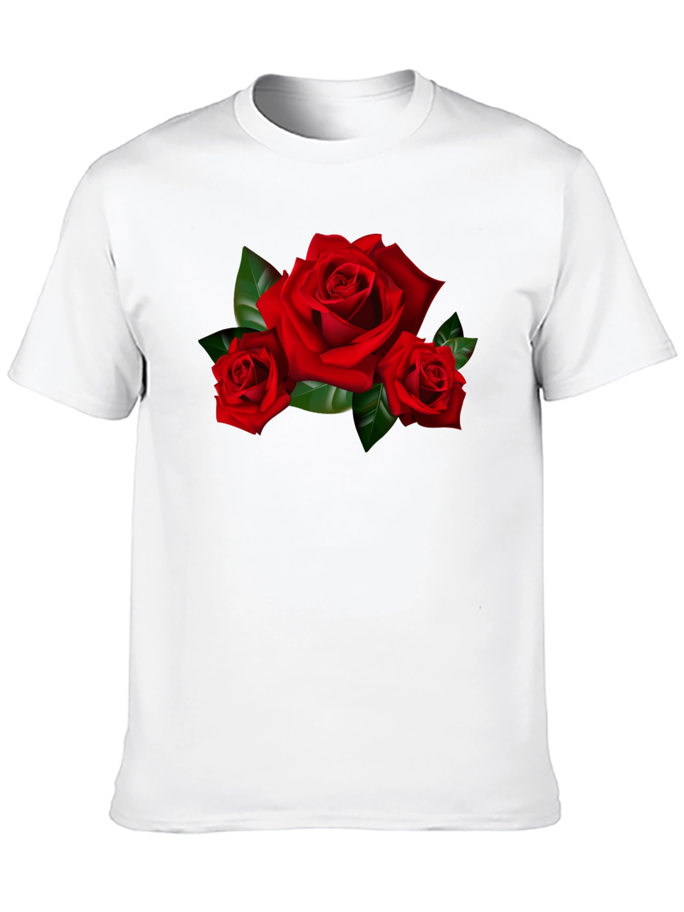 Black Red Roses Graphic Print Black T-Shirt view 10