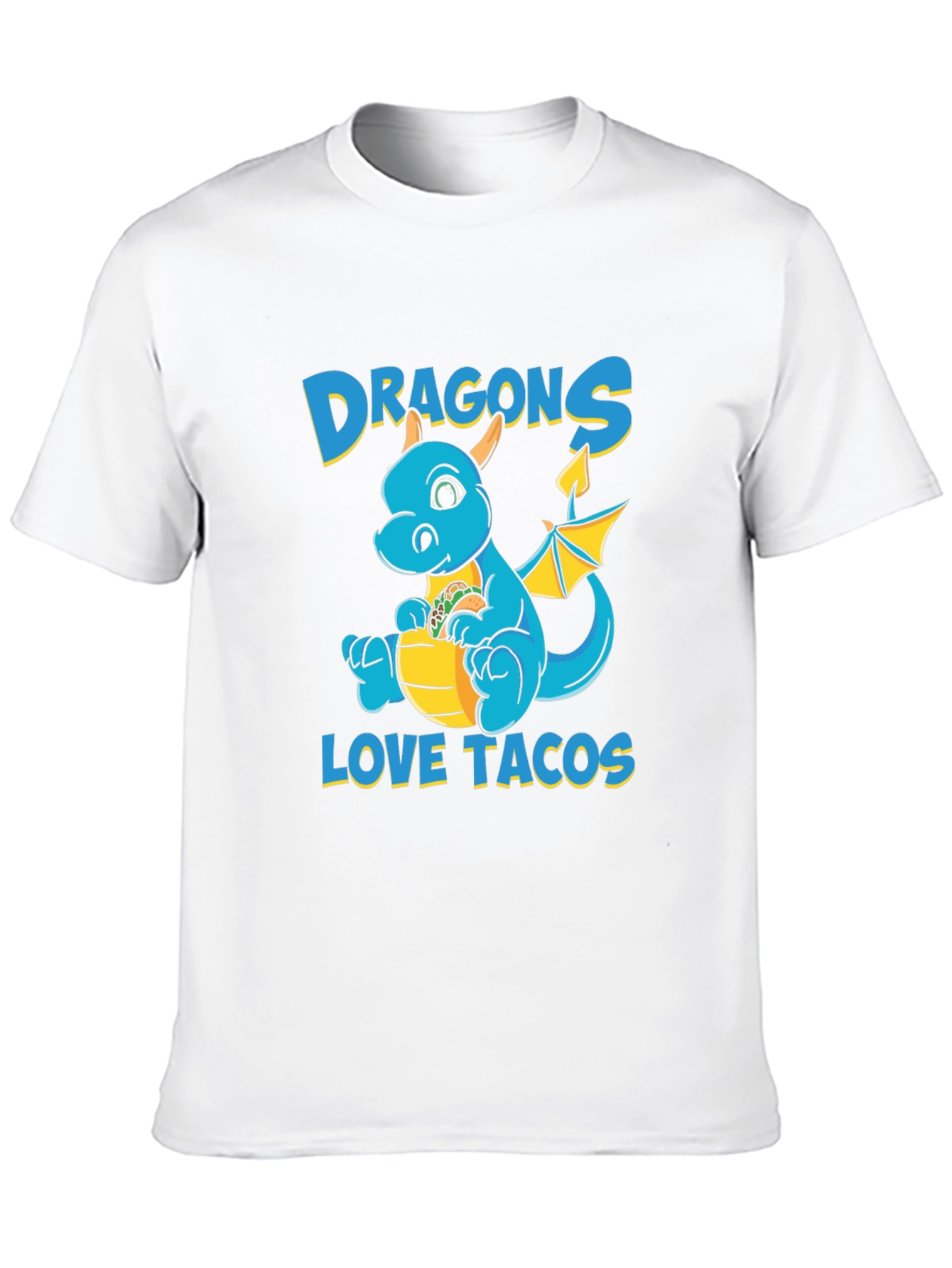 Black Dragons Love Tacos T-Shirt - Cute Cartoon Dragon Tee view 10