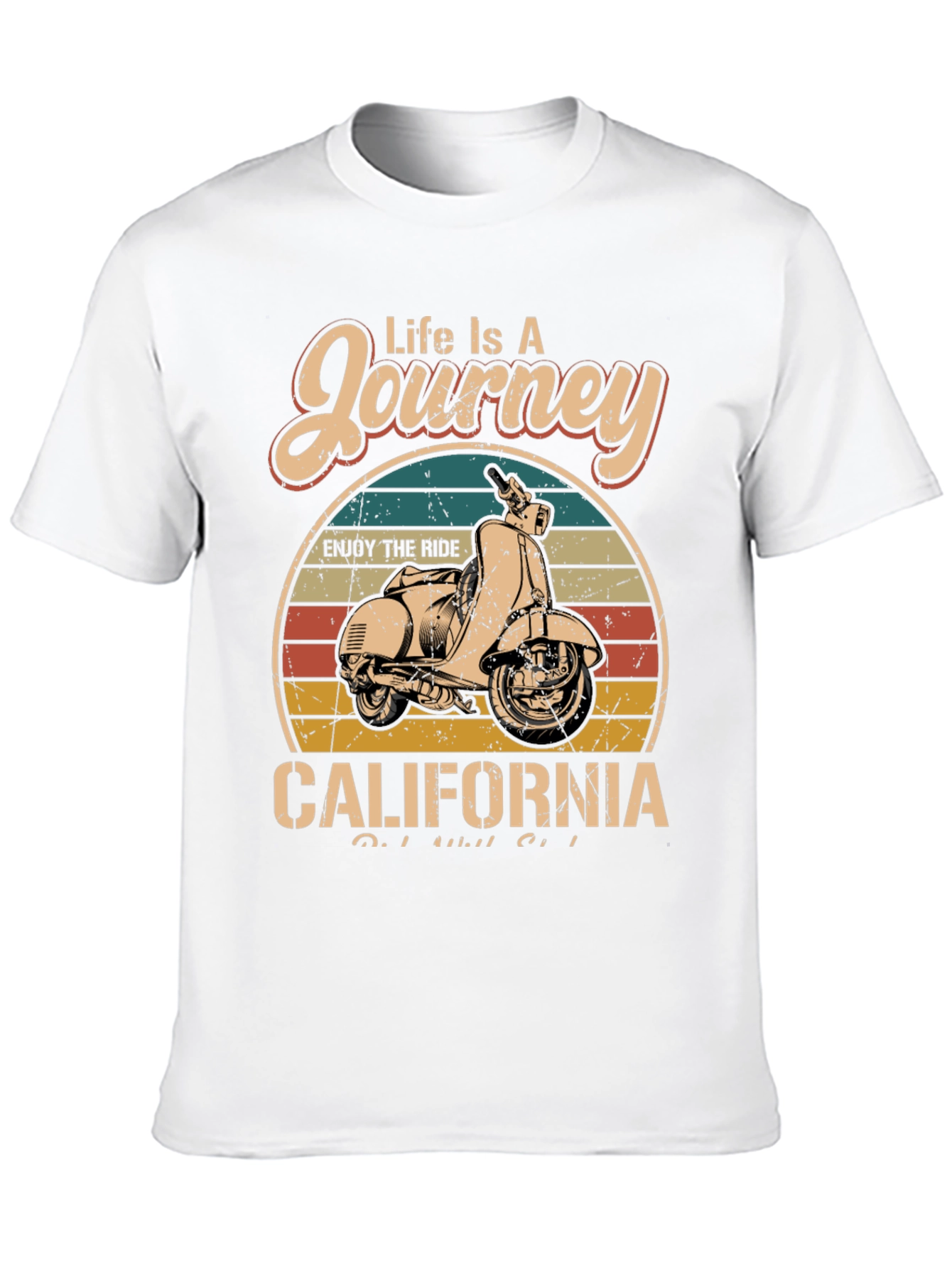 Black Vintage California Scooter T-Shirt view 10