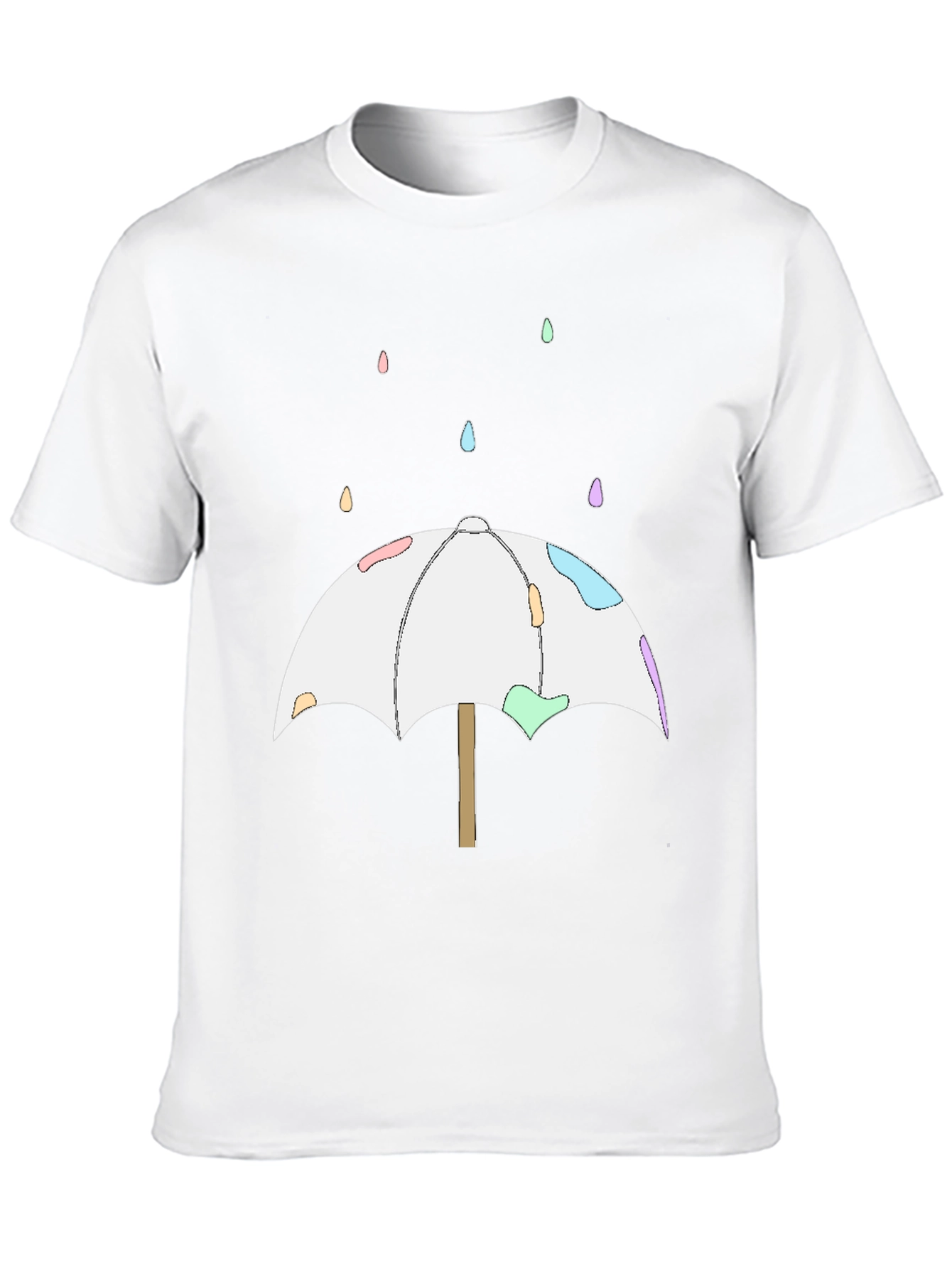 Black Cute Umbrella T-Shirt - Black view 10