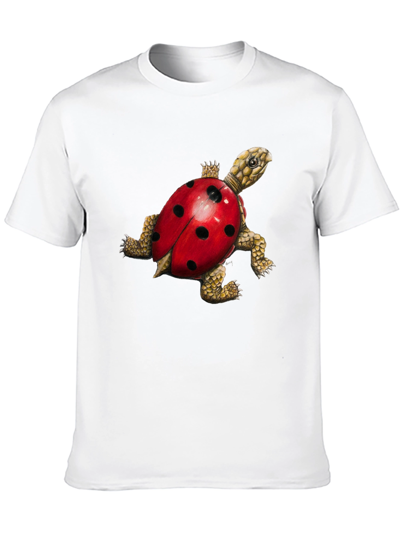 Black Turtle Ladybug Black Graphic Tee view 10