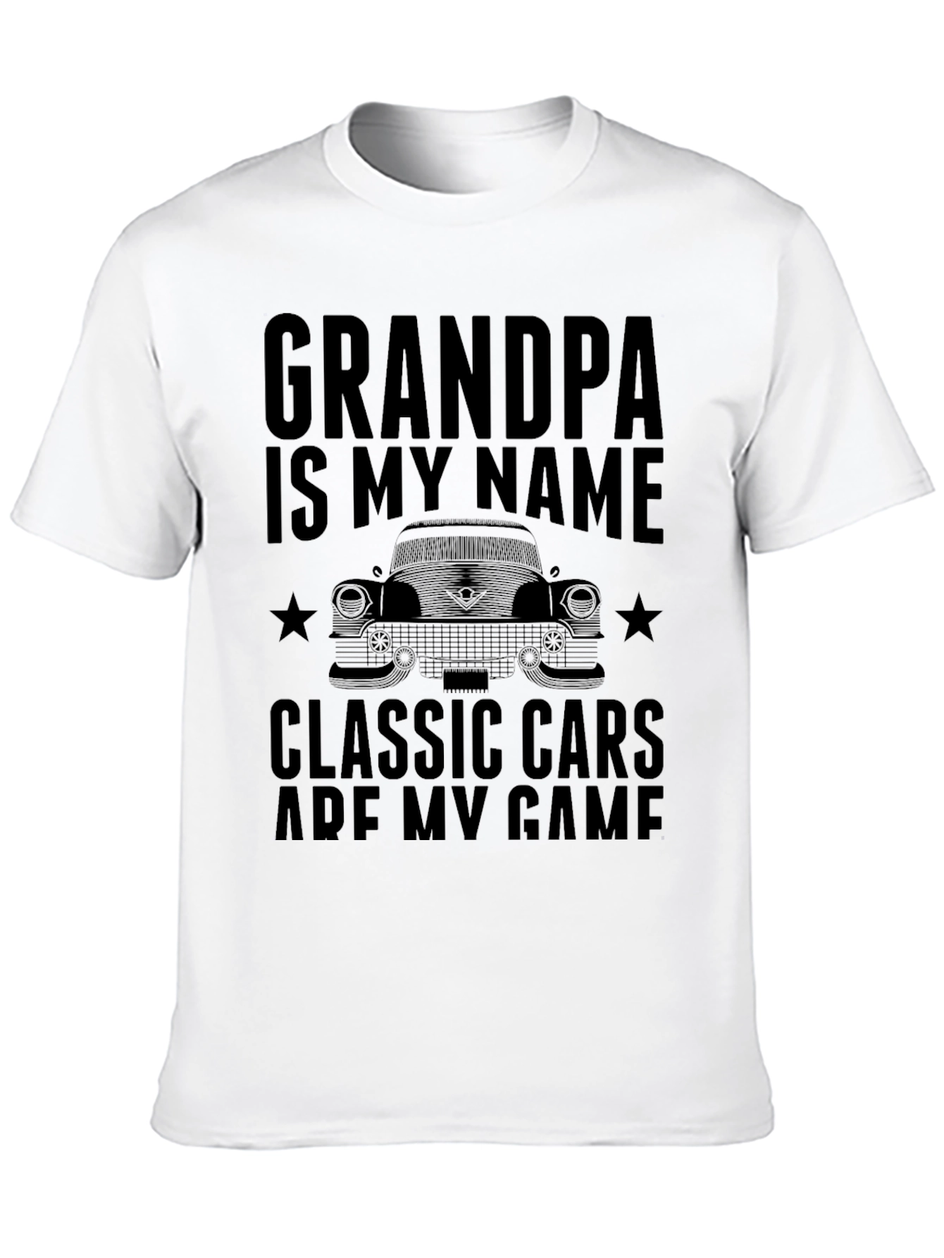 Black Grandpa Classic Cars T-Shirt - Black view 10