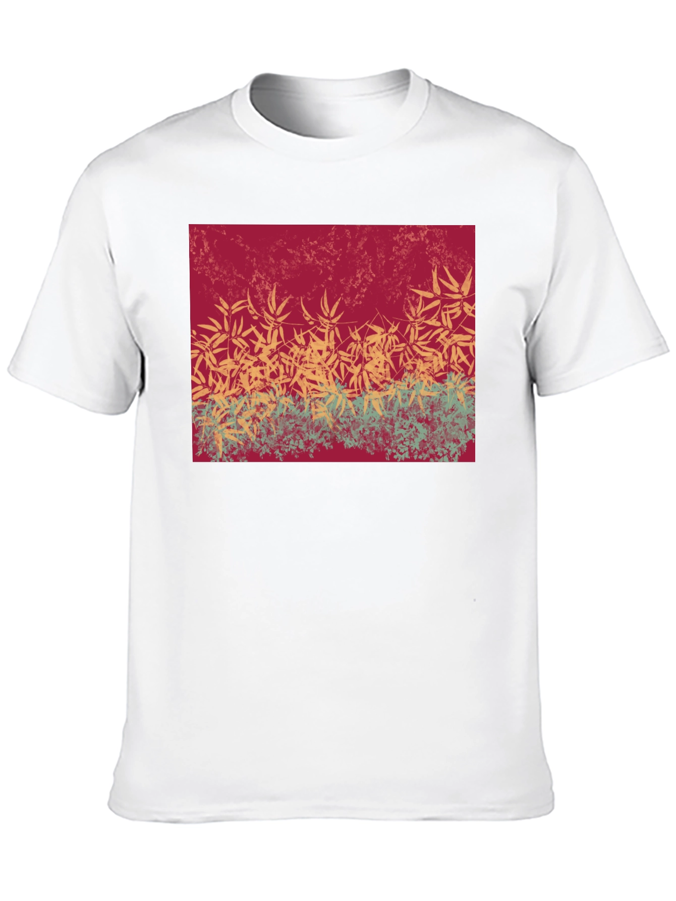 Black Botanical Print Crew Neck T-Shirt view 10