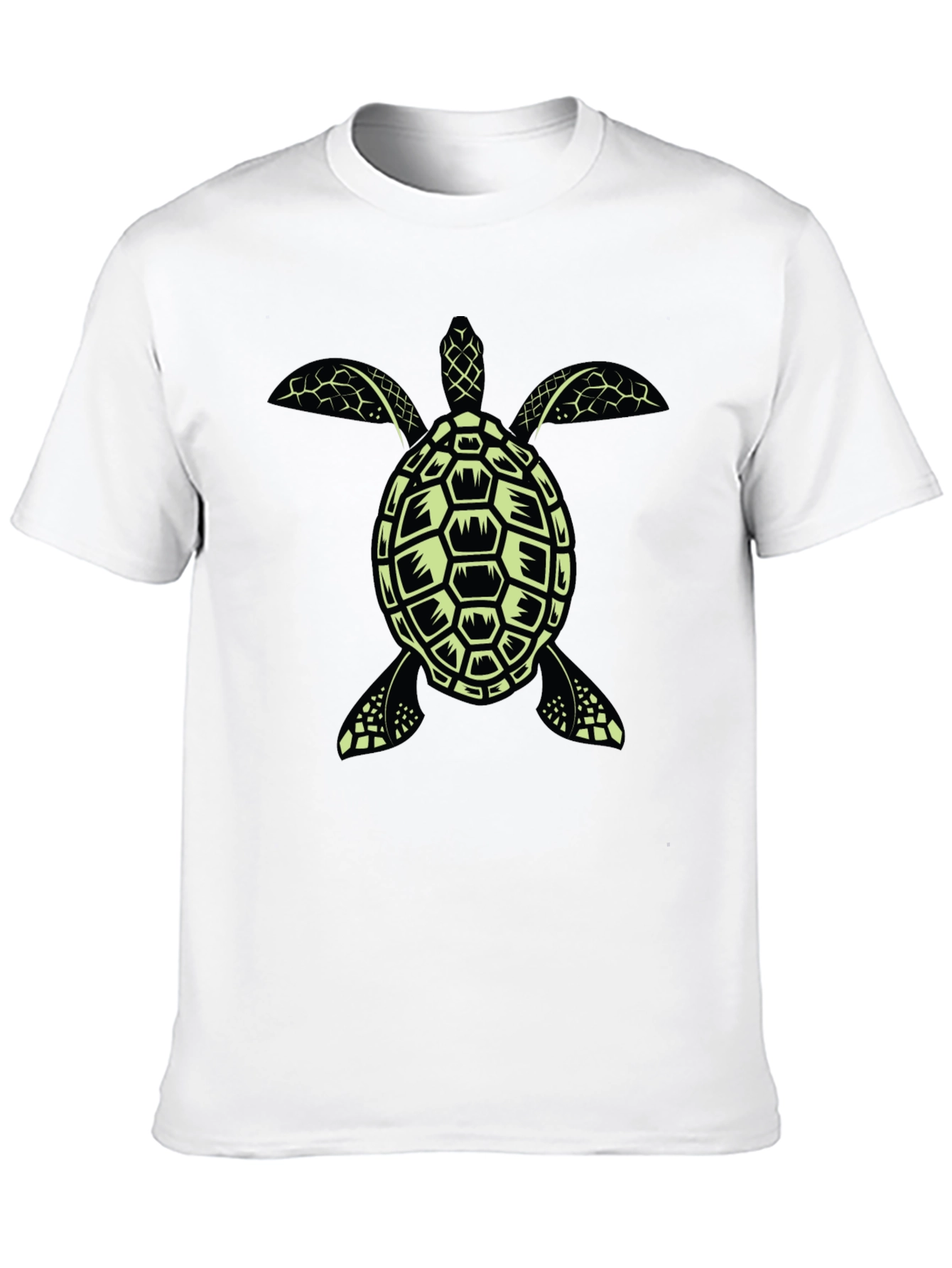 Black Turtle Graphic Tee - Black Cotton T-Shirt view 10