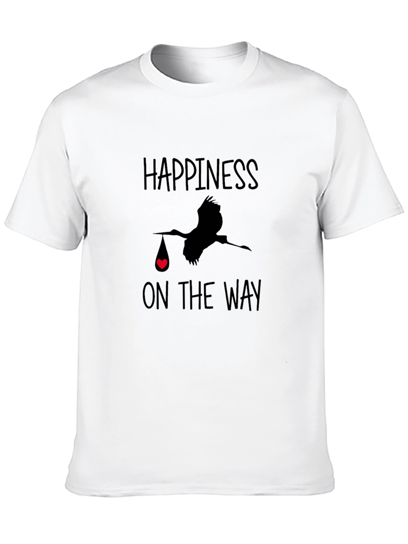Black Happiness On The Way Stork Graphic T-Shirt view 10