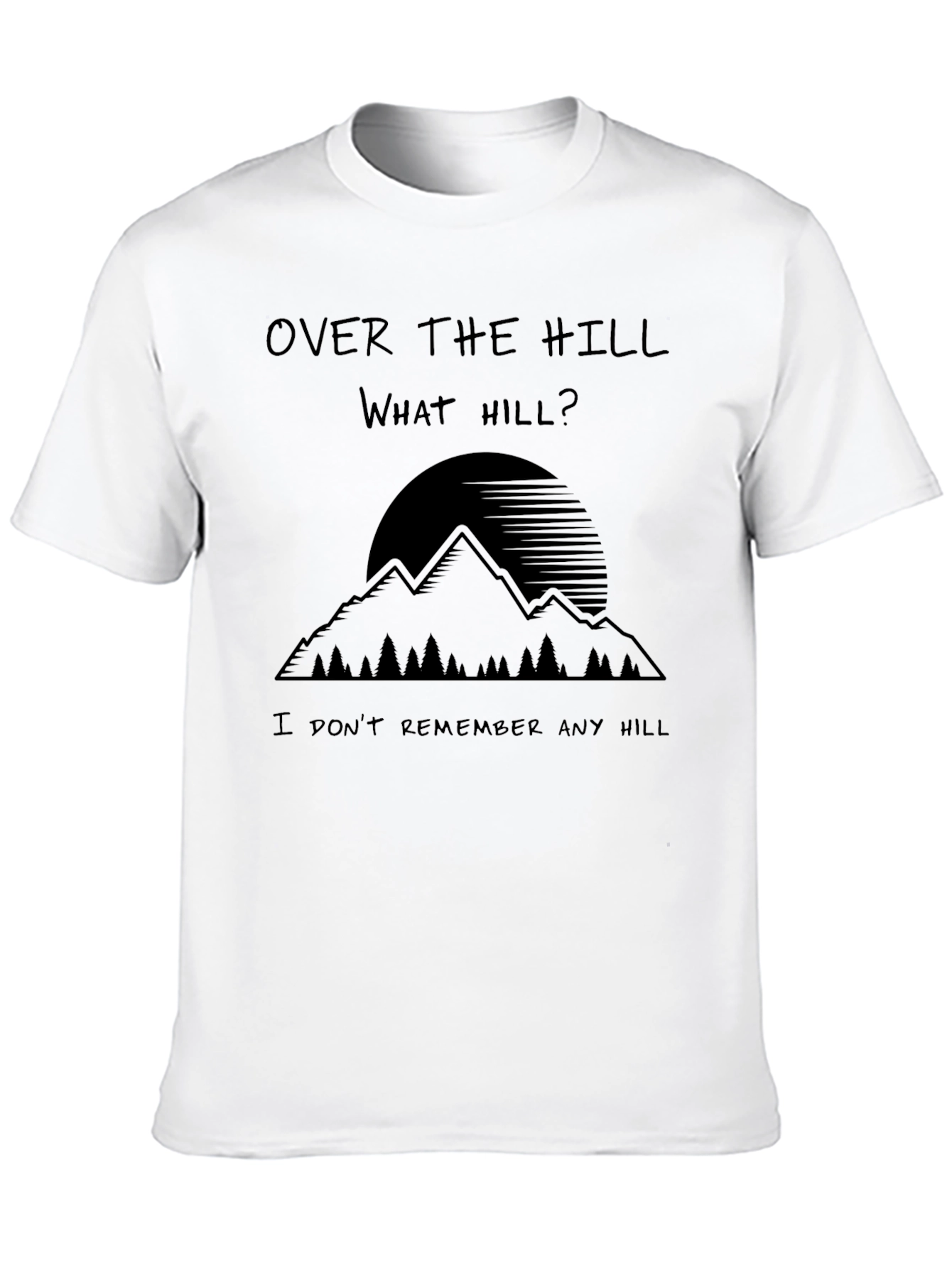 Black Over The Hill What Hill Men's Black Graphic Tee view 10