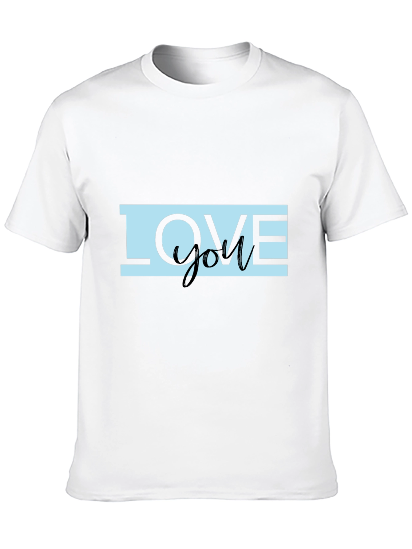 Black Love You Graphic Print Black T-Shirt view 10