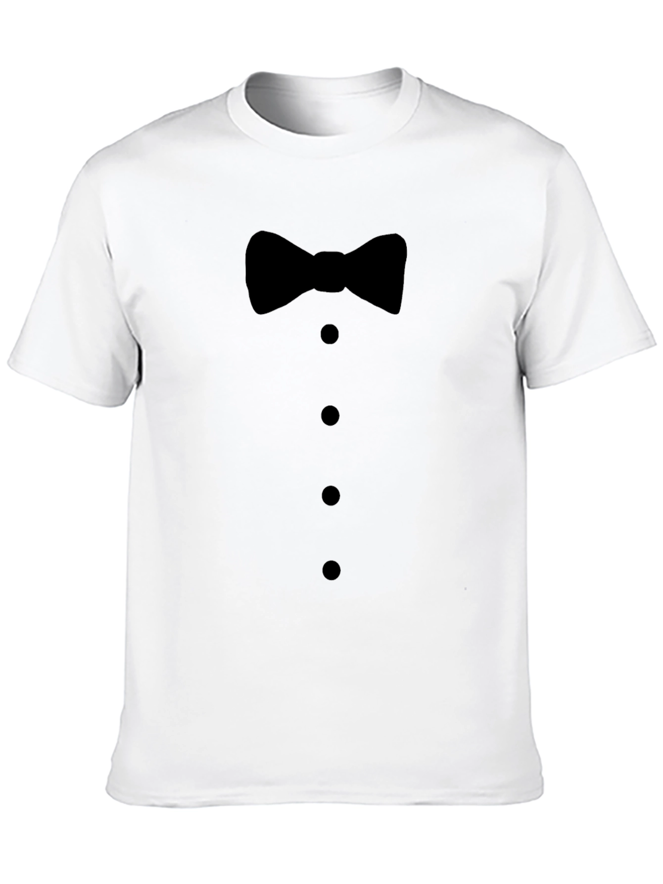 Black Black Bowtie Tuxedo Graphic T-Shirt view 10