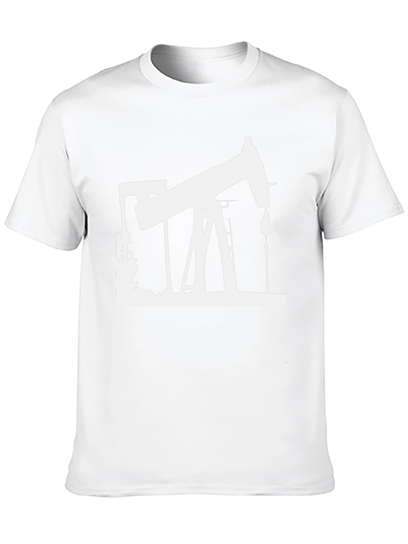 Black Oil Rig Graphic Tee - Black Cotton T-Shirt view 10