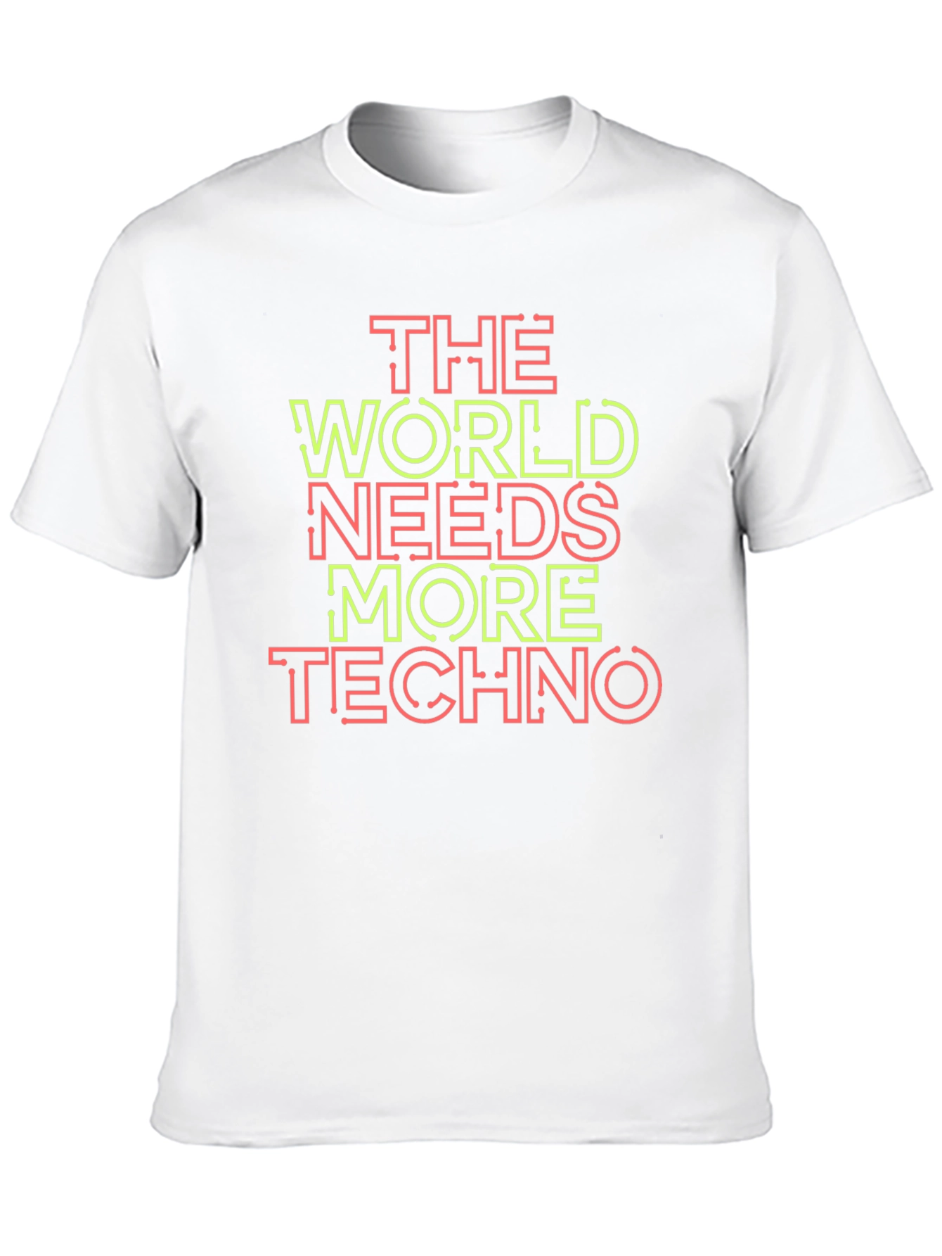 Black The World Needs More Techno Graphic T-Shirt view 10