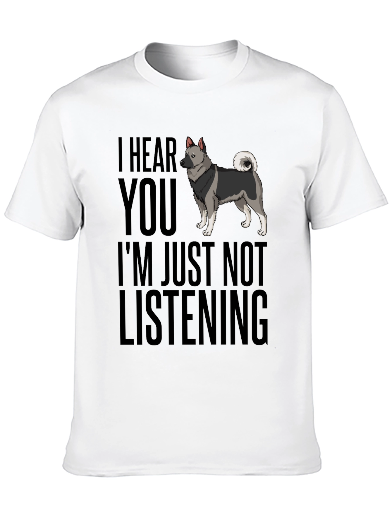 Black Funny Dog T-Shirt - I Hear You view 10