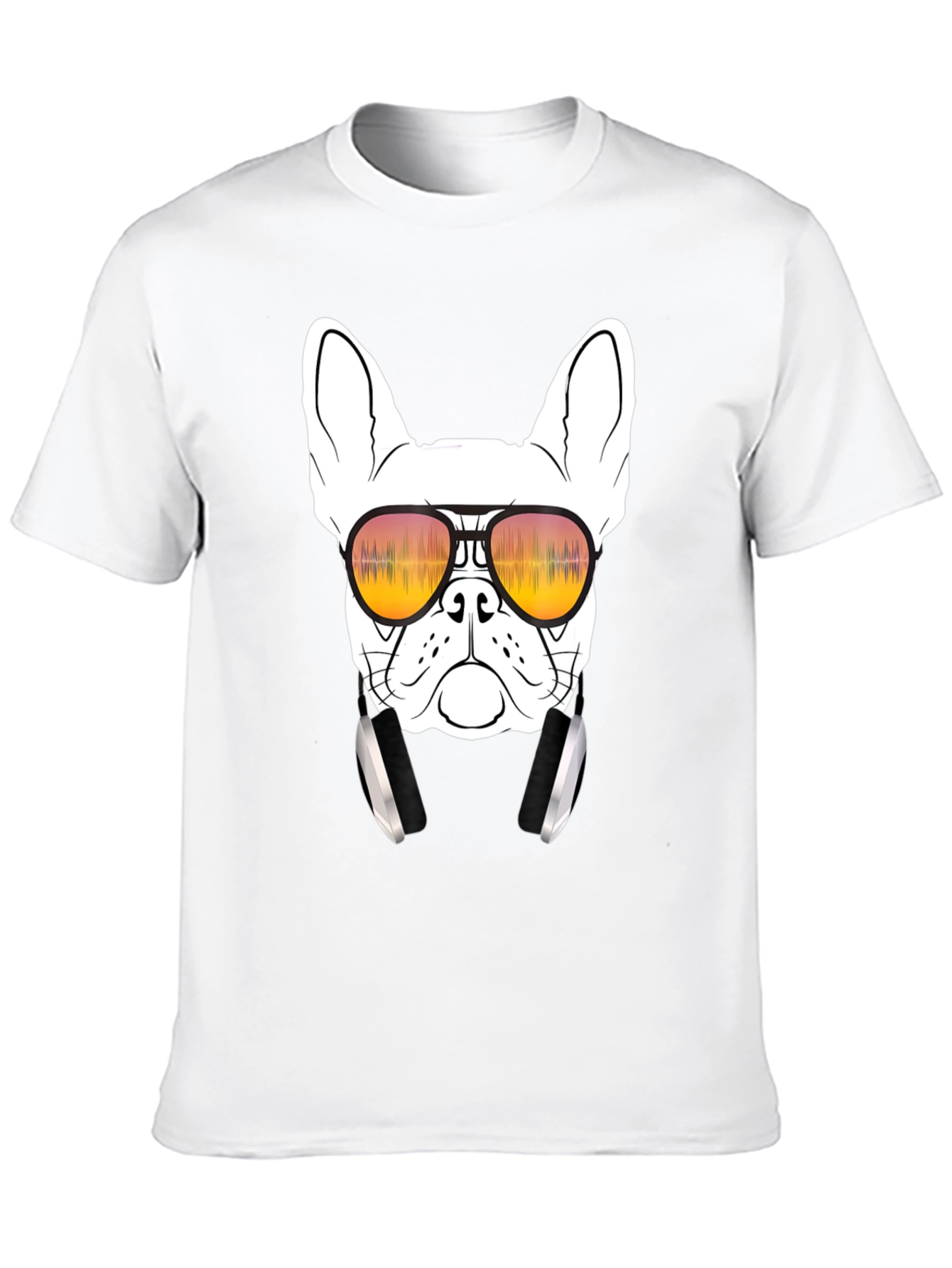 Black Cool Dog Graphic Tee - Sunglasses & Headphones view 10