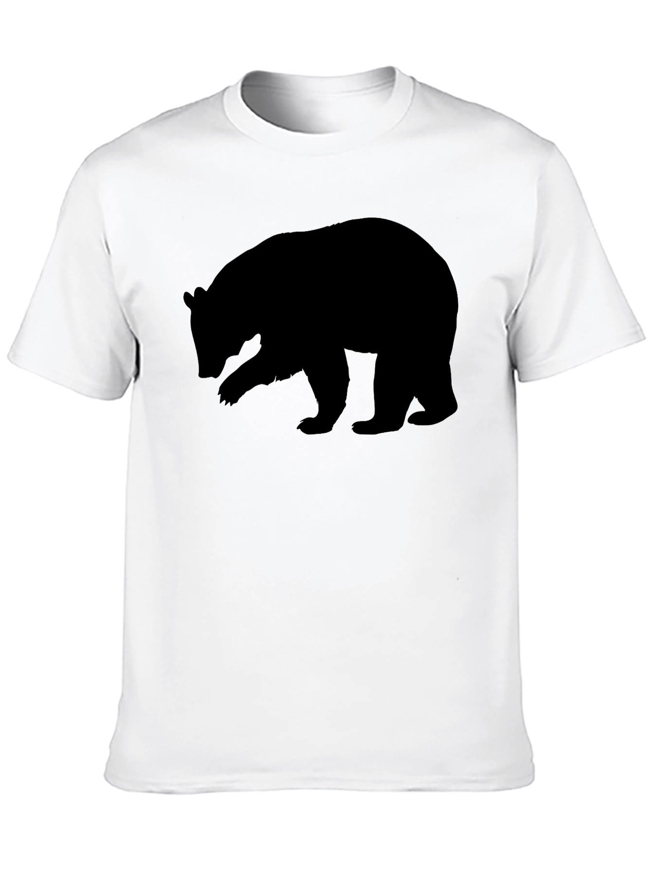 Black Men's Black Bear Silhouette Graphic Tee - Casual Style view 10