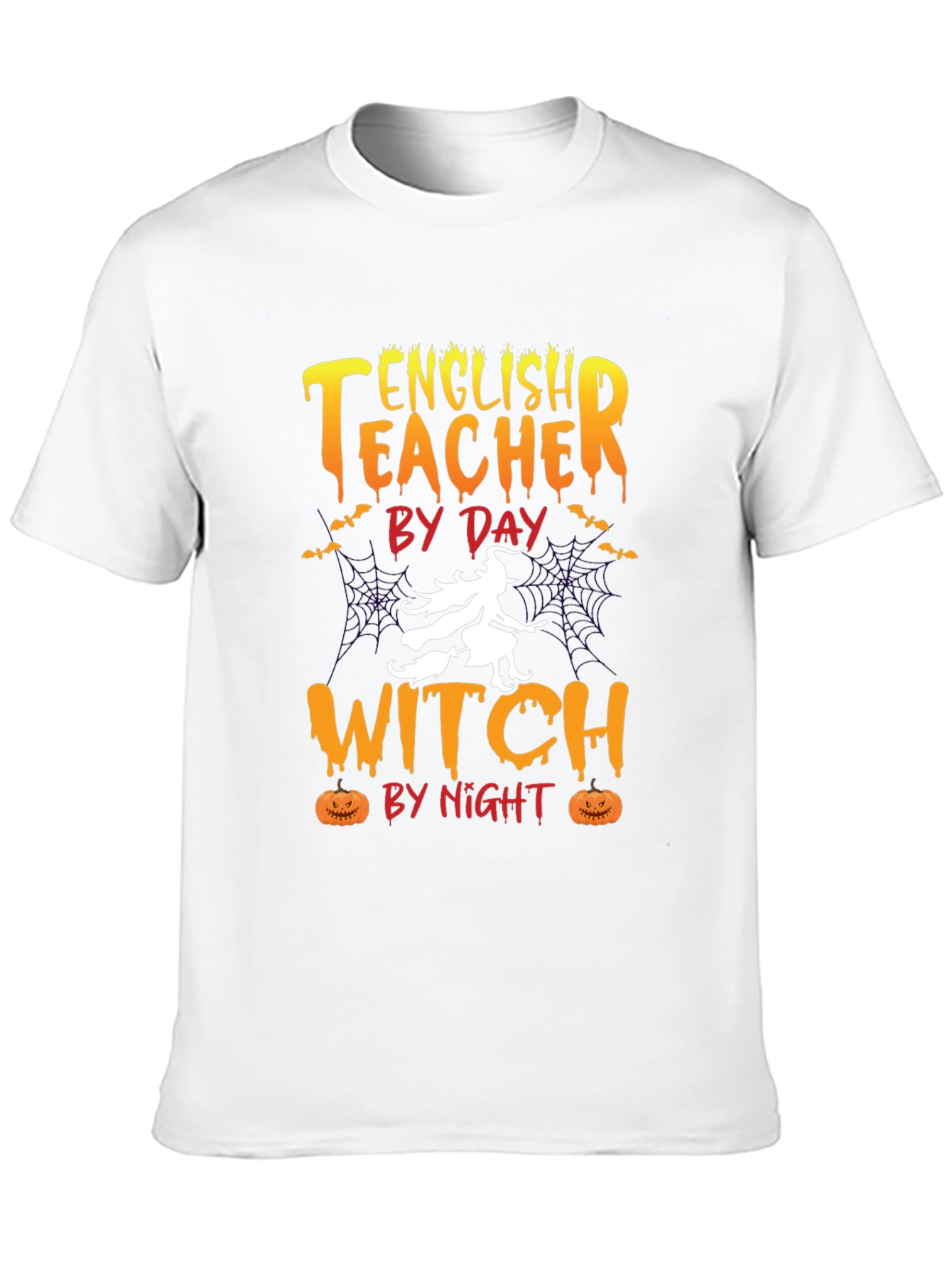Black English Teacher Witch T-Shirt - Halloween view 10