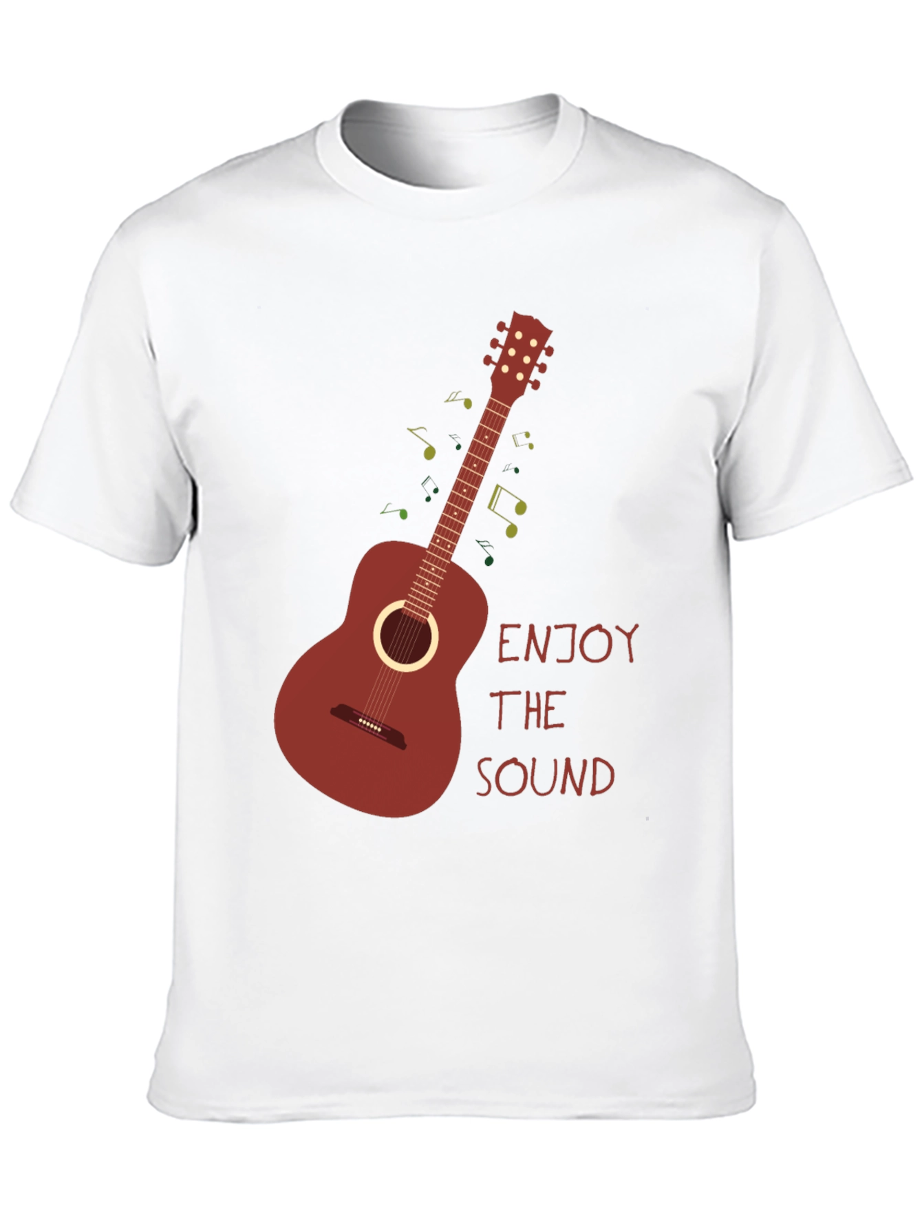 Black Enjoy The Sound T-Shirt - Guitar Graphic Tee view 10