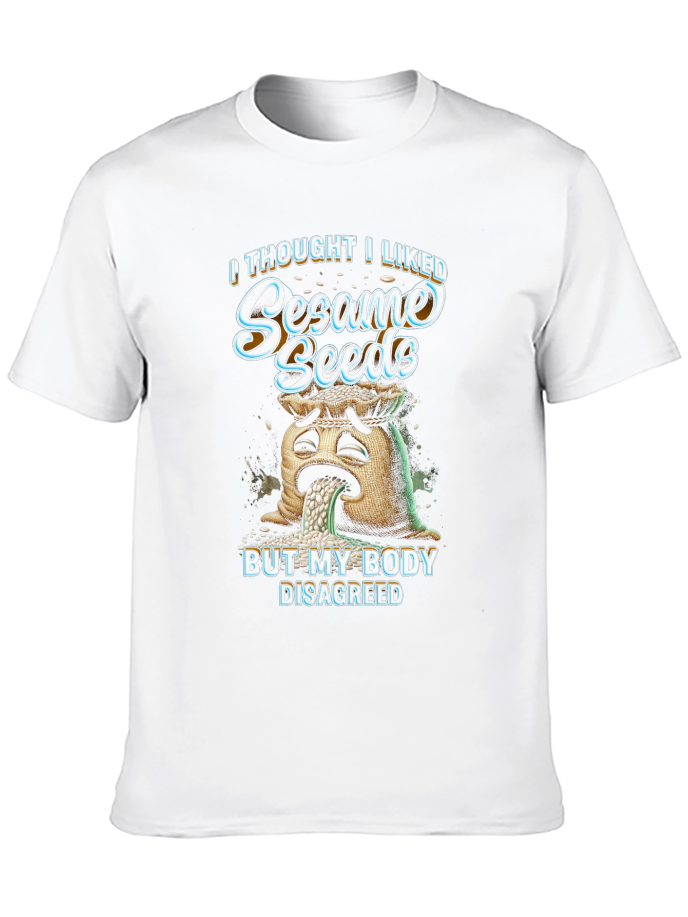 Black Sesame Seed Allergy T-Shirt view 10