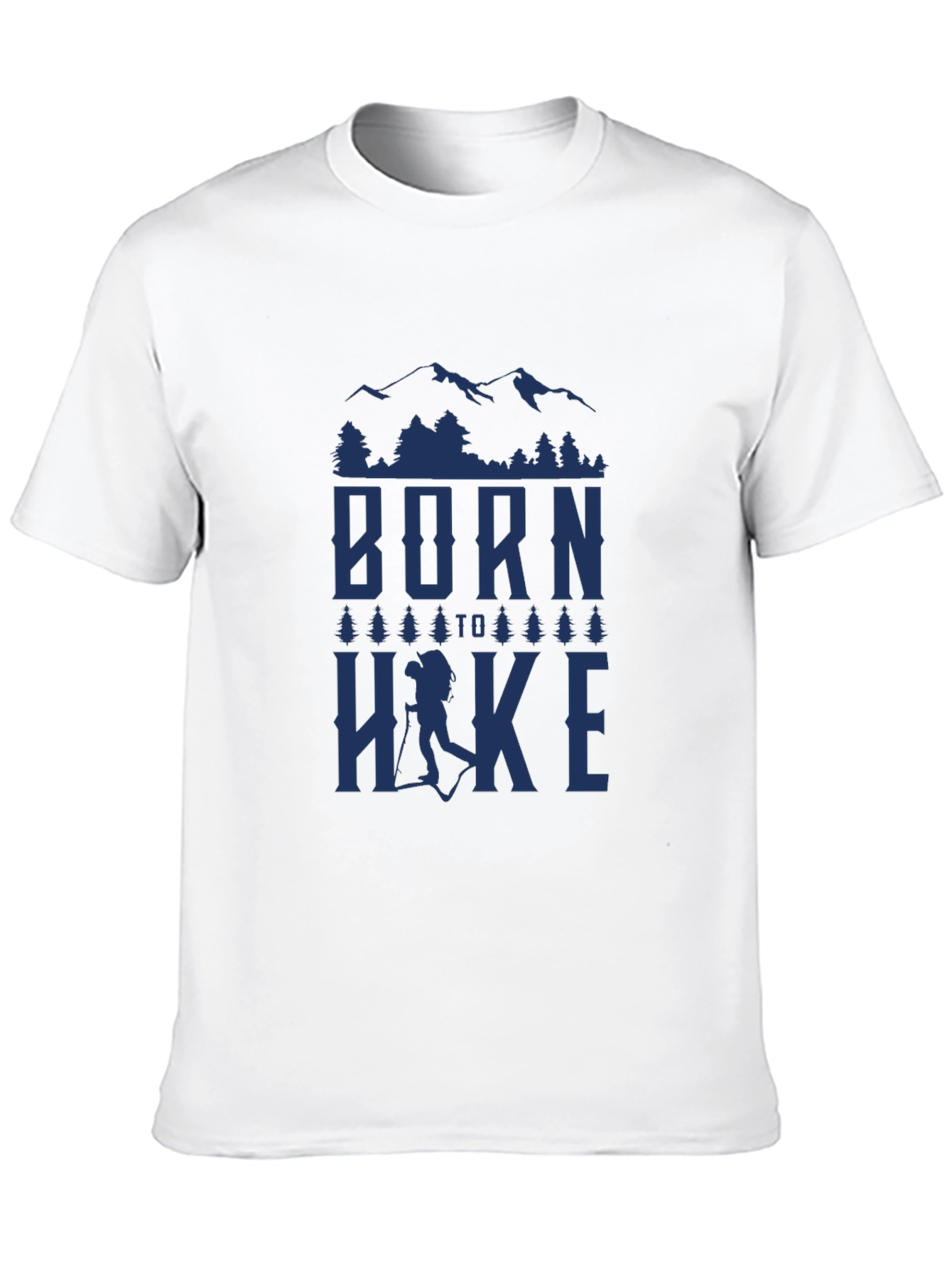 Black Born to Hike Graphic T-Shirt - Nature Adventure Tee view 10